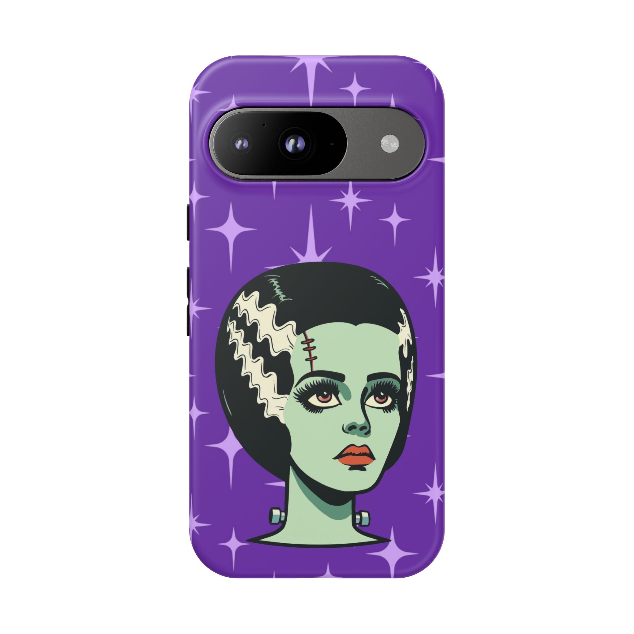 Bride of Frankenstein Retro Mid Mod Horror Buff Purple Halloween Tough Phone Case