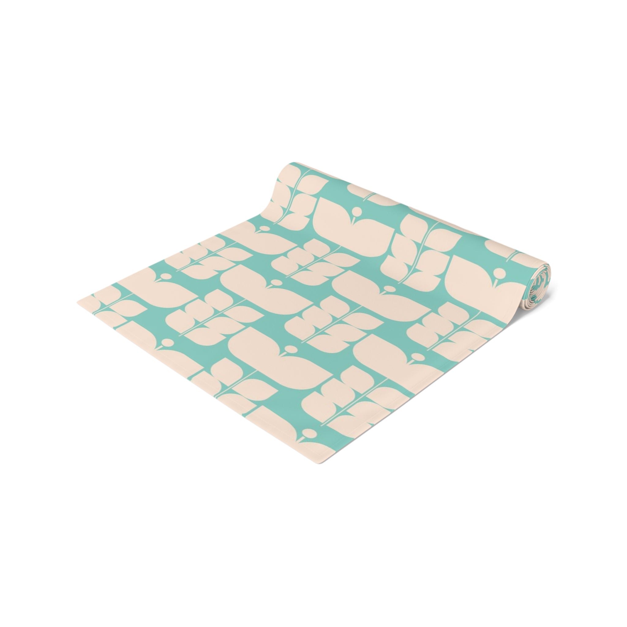 Mid Century Modern Scandi Designed Moder Danish Retro Flower Table Runner - Mid Century Modern Gal