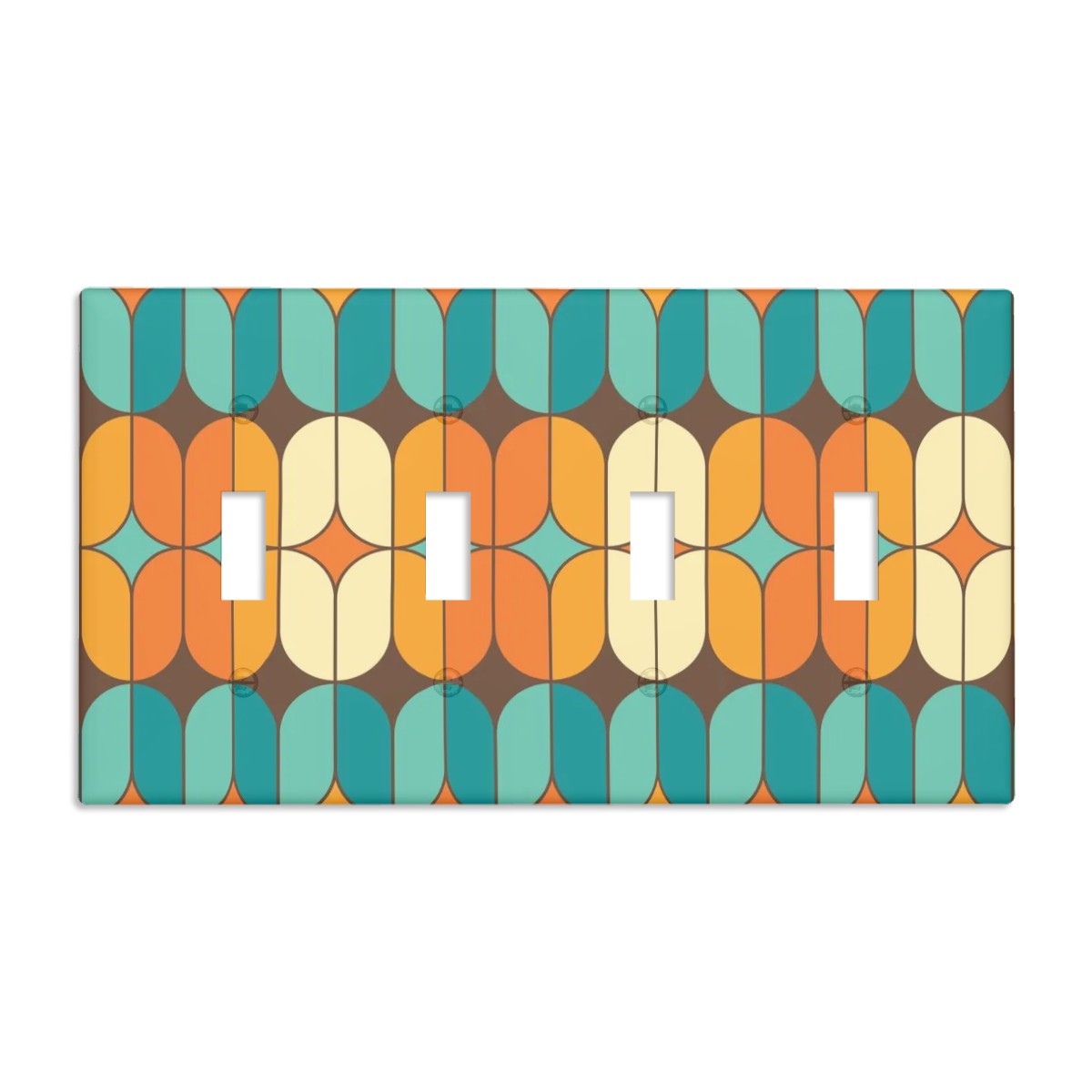 Switch Cover 4-Gang 4 Toggle - Mid Century Modern Gal