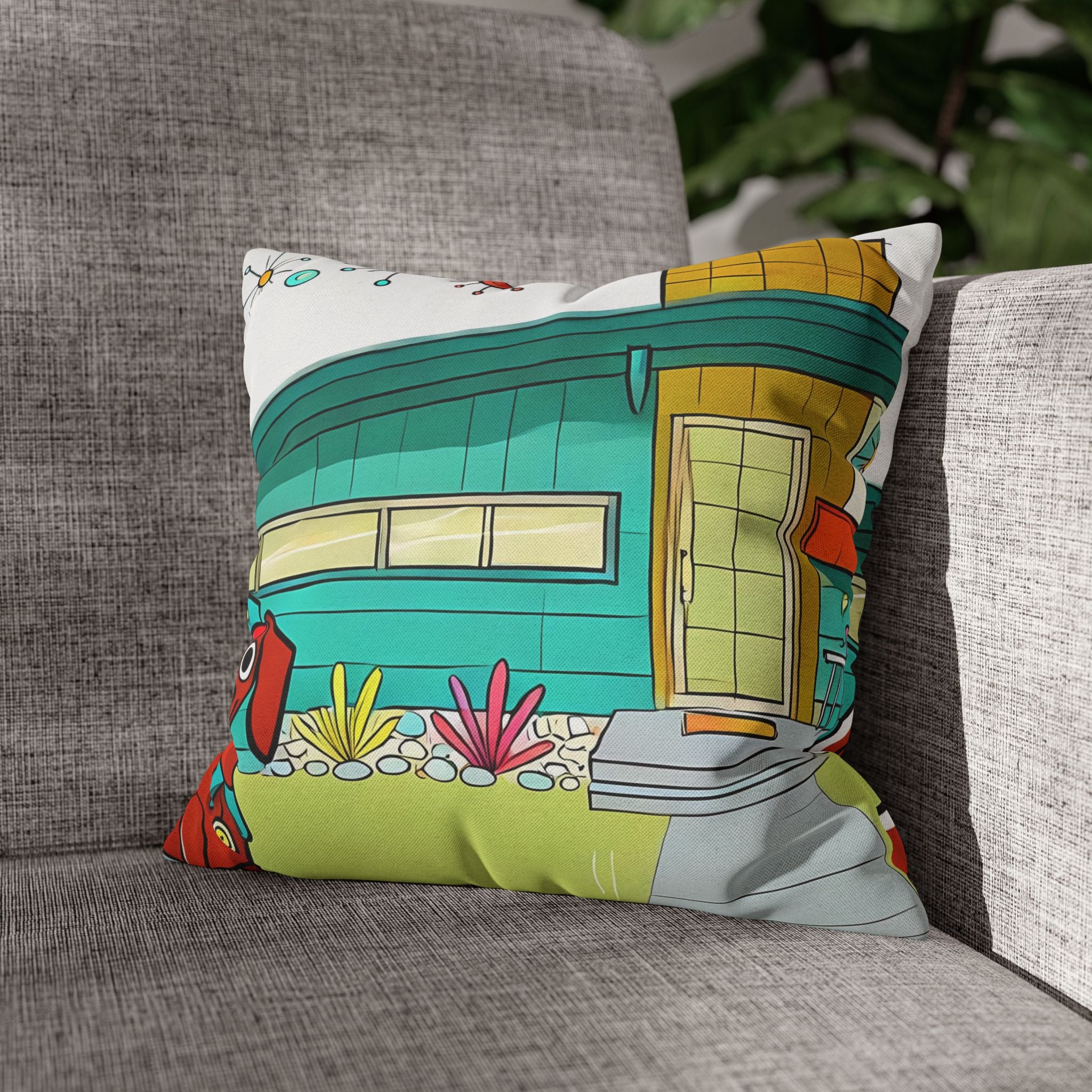 Chief Of Doxie Dwelling, Kitschy Mid Century Modern Pillow COVER Only - Mid Century Modern Gal