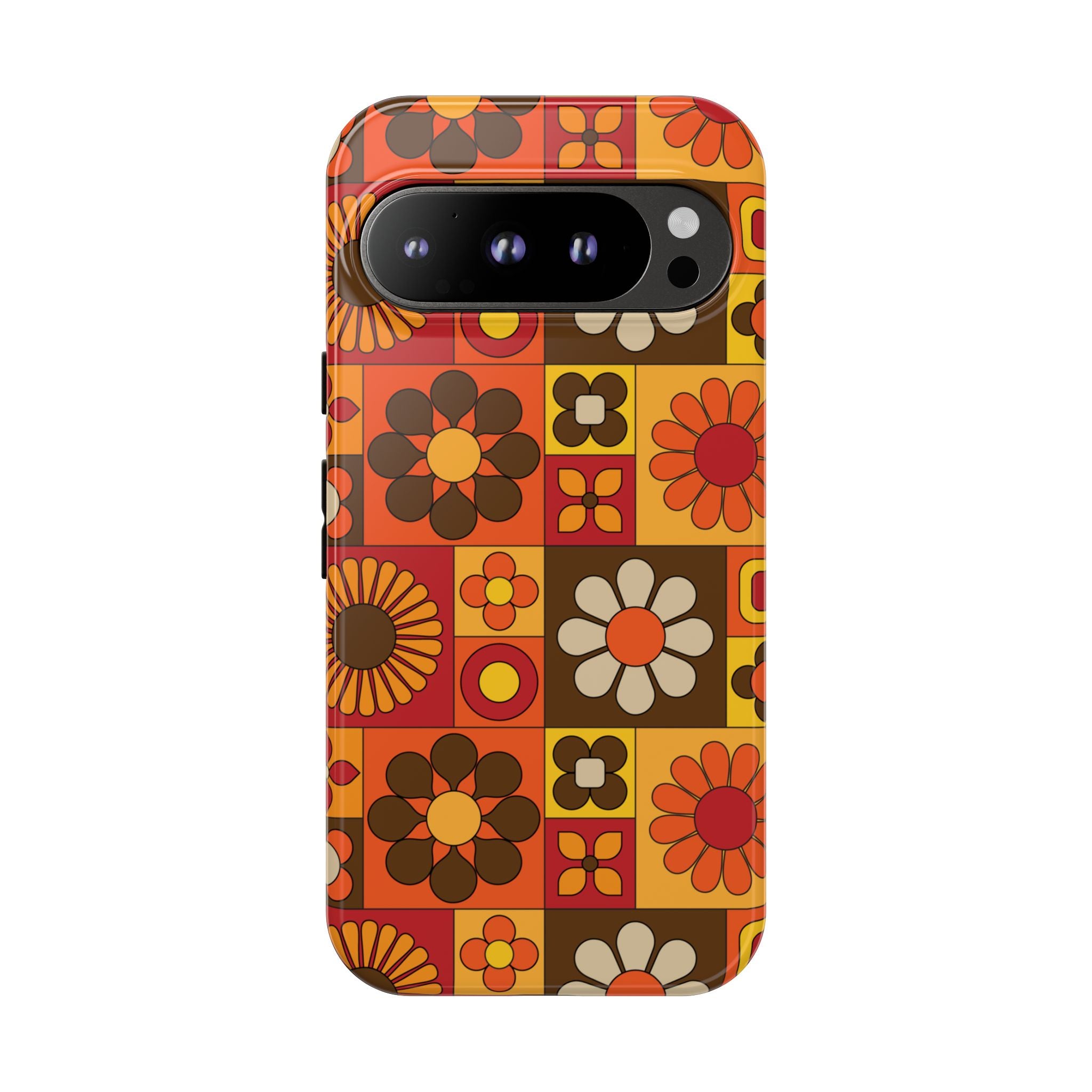 Retro 70s Mid Mod Floral Phone Case | Tough Cases for Flower Lovers