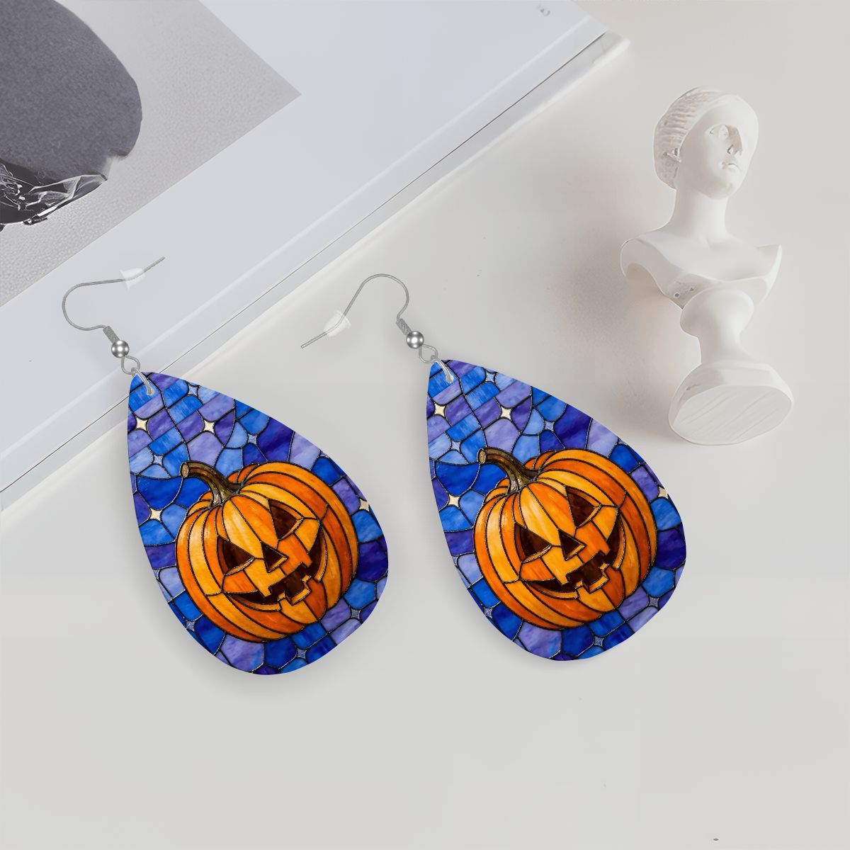 Halloween Stained Glass Style Jack-o&