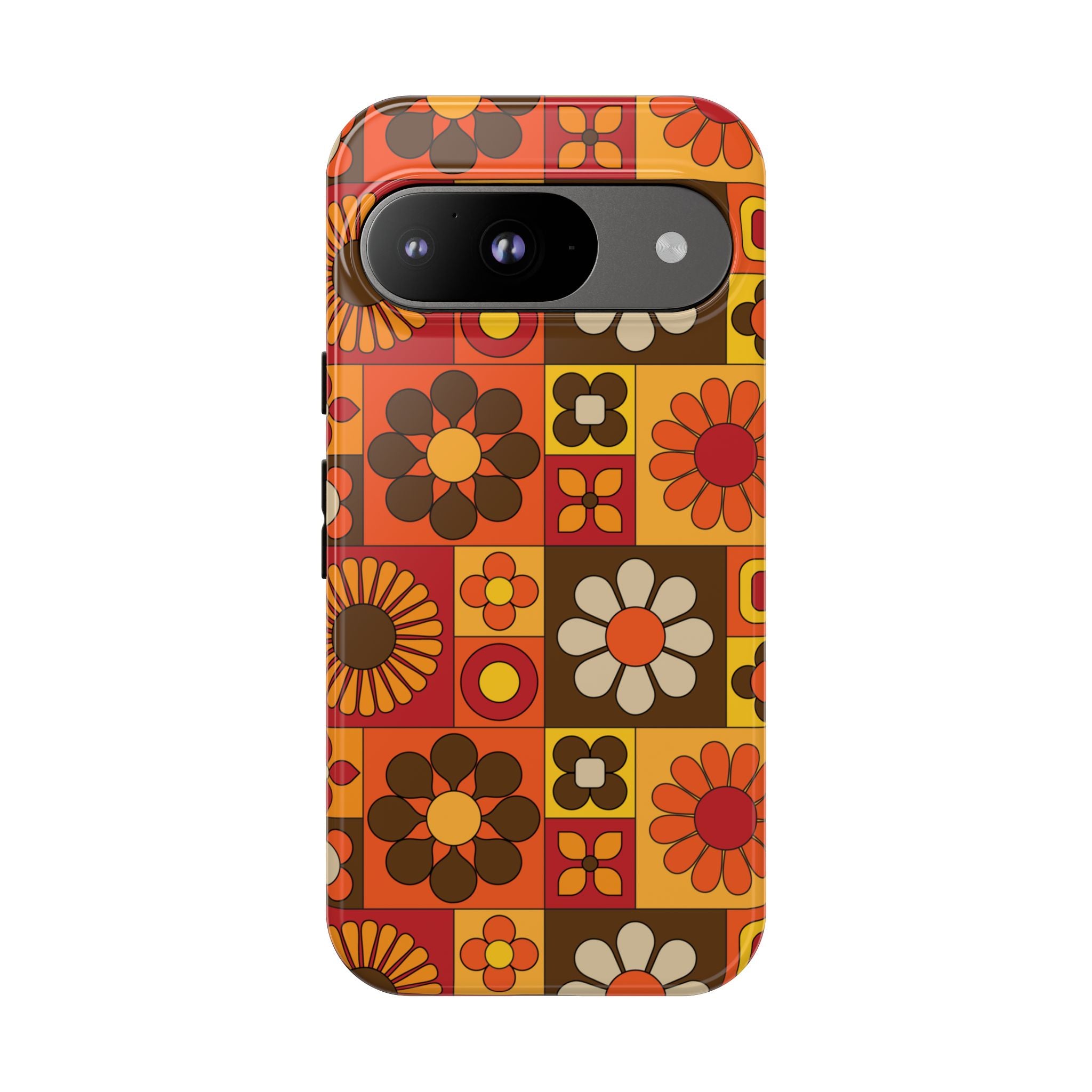 Retro 70s Mid Mod Floral Phone Case | Tough Cases for Flower Lovers