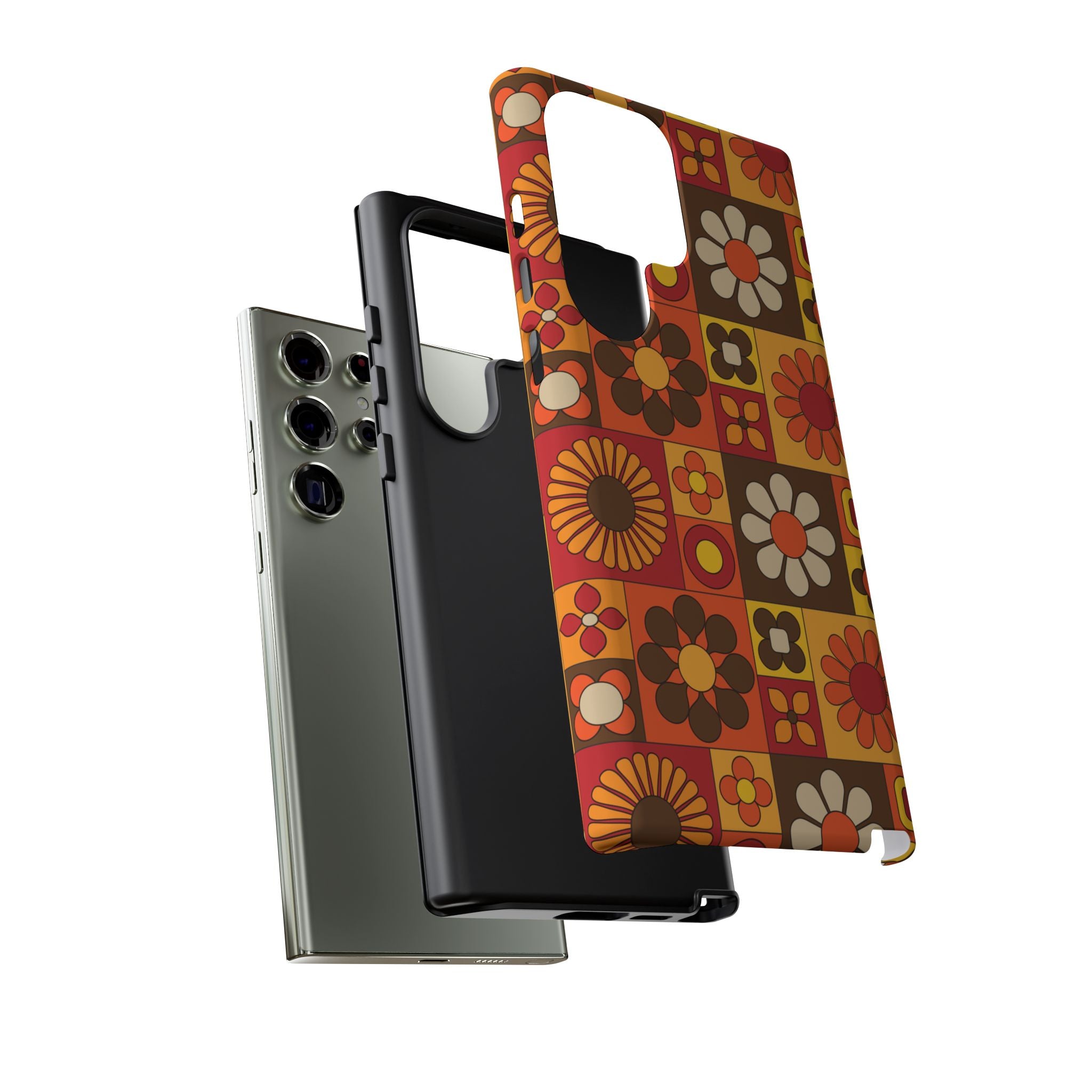 Retro 70s Mid Mod Floral Phone Case | Tough Cases for Flower Lovers