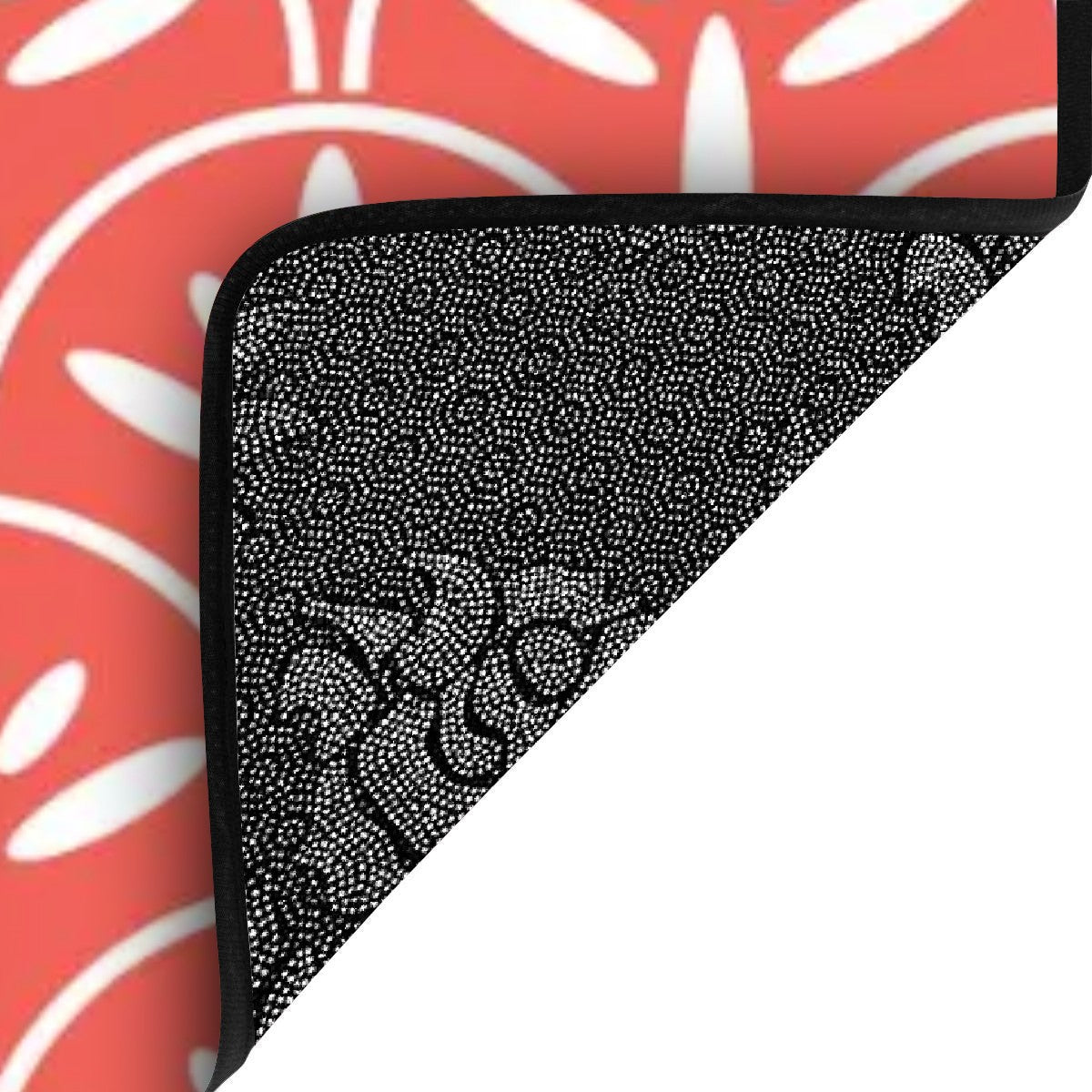 Art Deco Stair Tread Carpets | Coral And White Mid Century Modern Style Non Slip Carpet for Stairs Treads - Mid Century Modern Gal