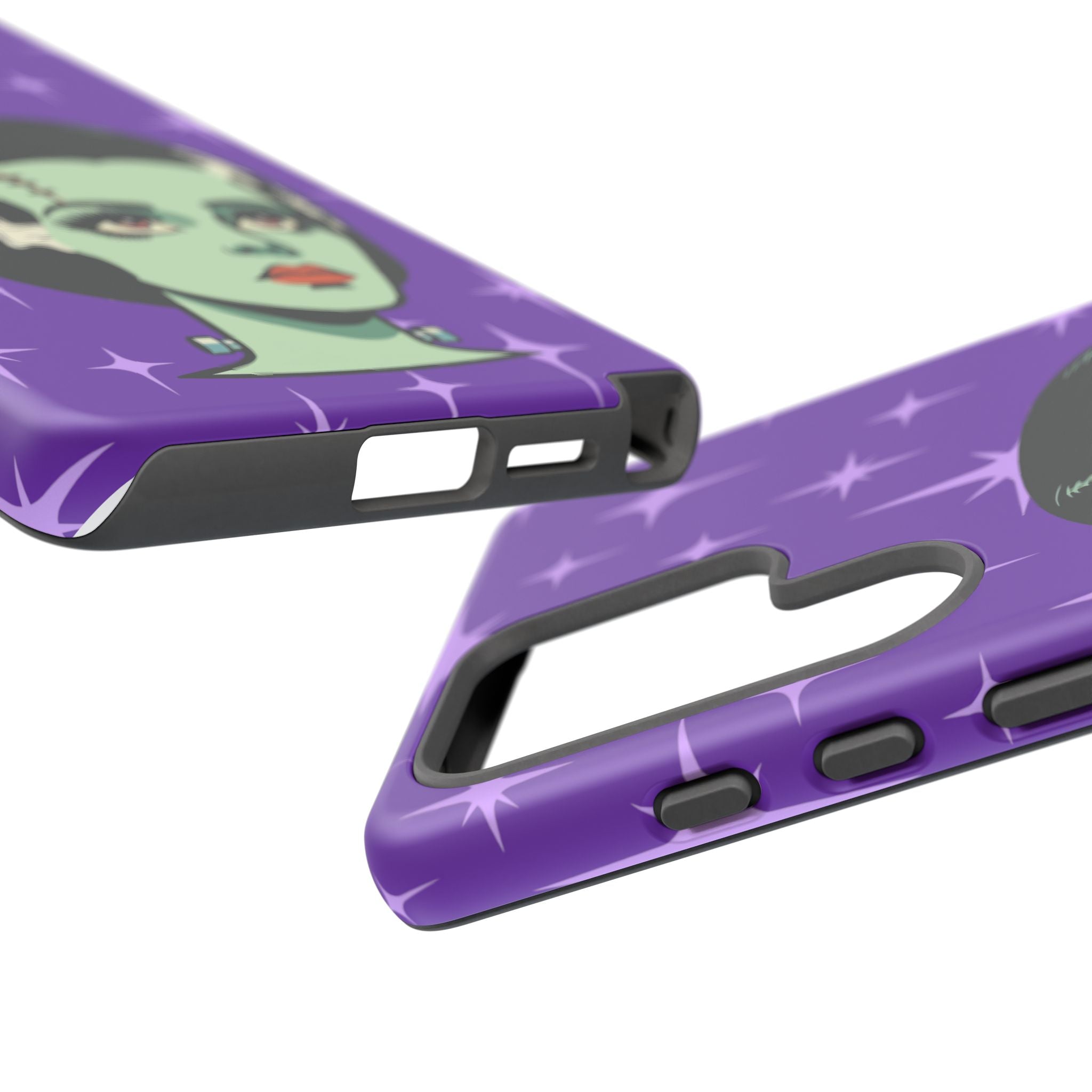 Bride of Frankenstein Retro Mid Mod Horror Buff Purple Halloween Tough Phone Case