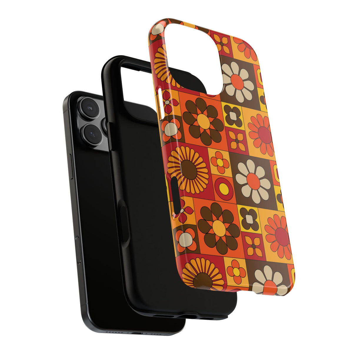 Retro 70s Mid Mod Floral Phone Case | Tough Cases for Flower Lovers