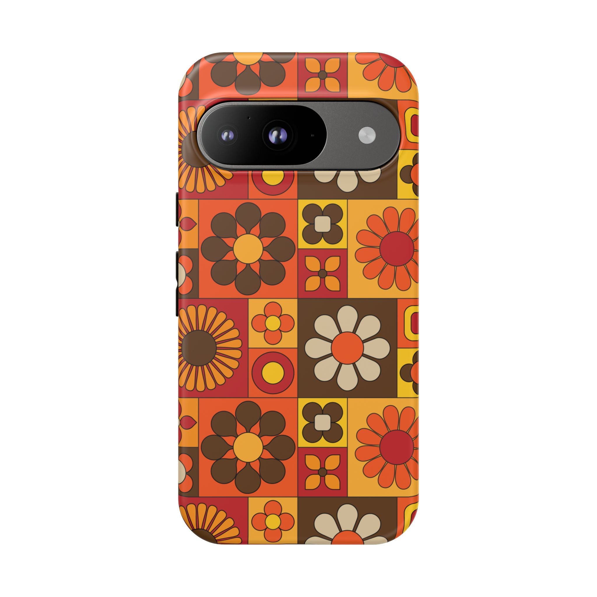 Retro 70s Mid Mod Floral Phone Case | Tough Cases for Flower Lovers