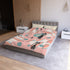 Atomic Cat Mid Century Modern Bedding, Coral Peach, Kitschy Abstract, Atomic Space, MCM Kitschy 50s Duvet Cover - Mid Century Modern Gal