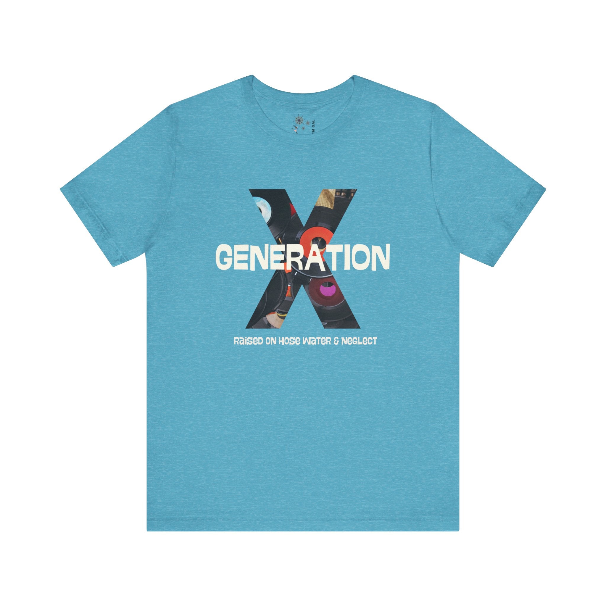 Generation X Retro Tee, Raised On Hose Water And Neglect Unisex Jersey Short Sleeve Tee - Mid Century Modern Gal