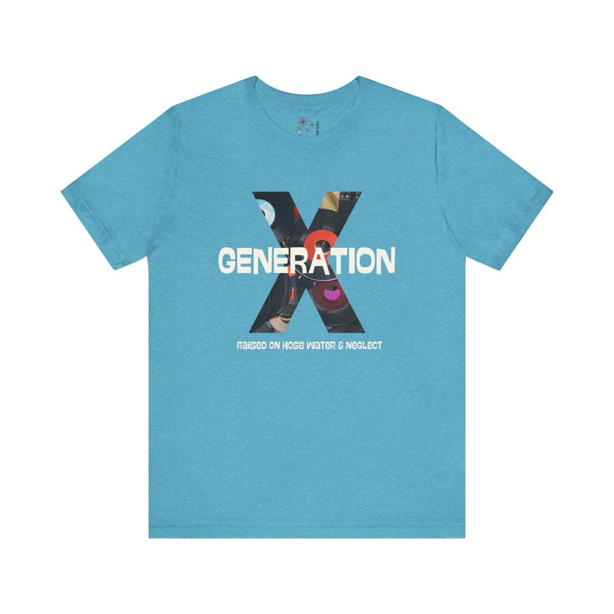 Generation X Retro Tee, Raised On Hose Water And Neglect Unisex Jersey Short Sleeve Tee - Mid Century Modern Gal