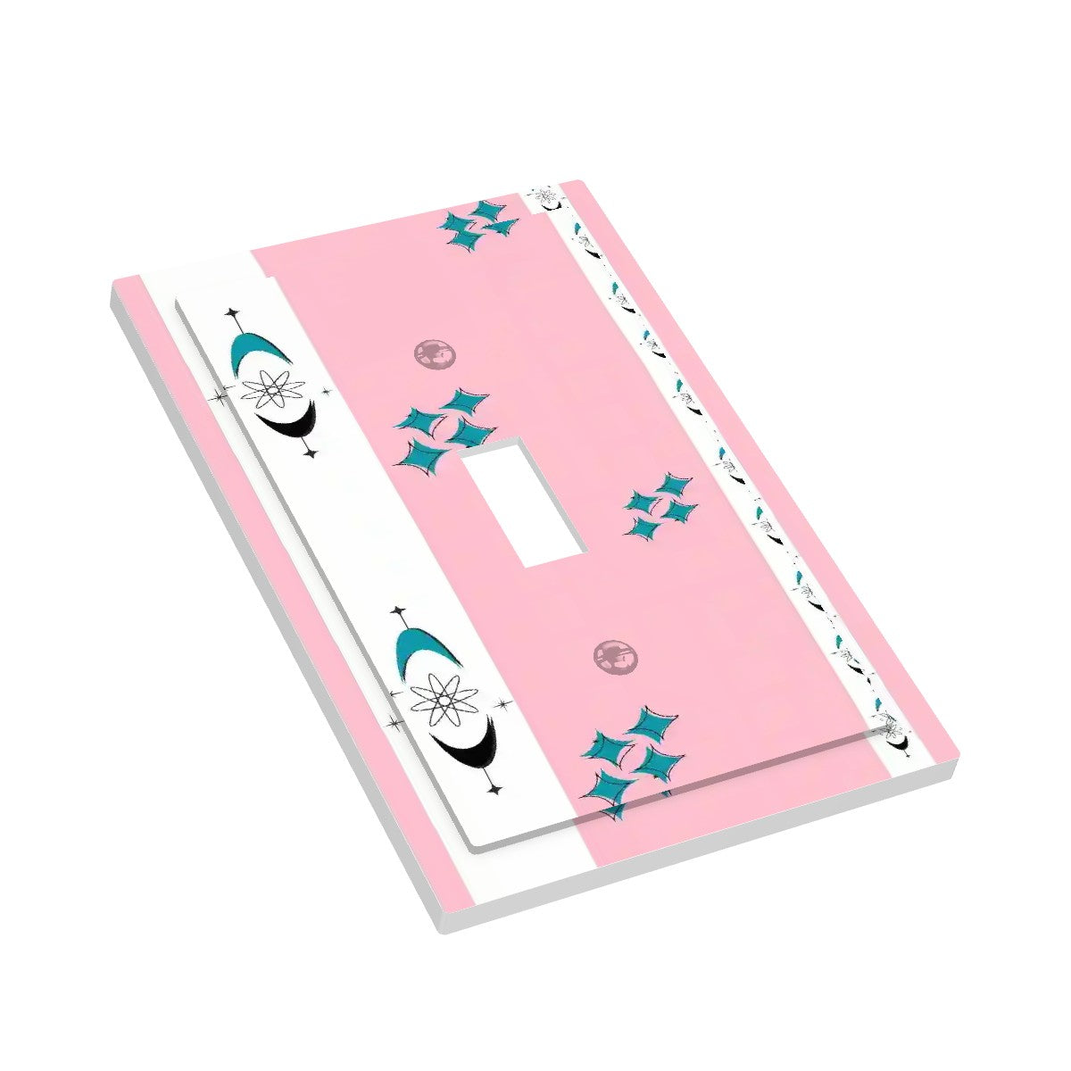 Atomic Pink Starburst, Boomerang Mid Century Modern Switch Cover - Mid Century Modern Gal