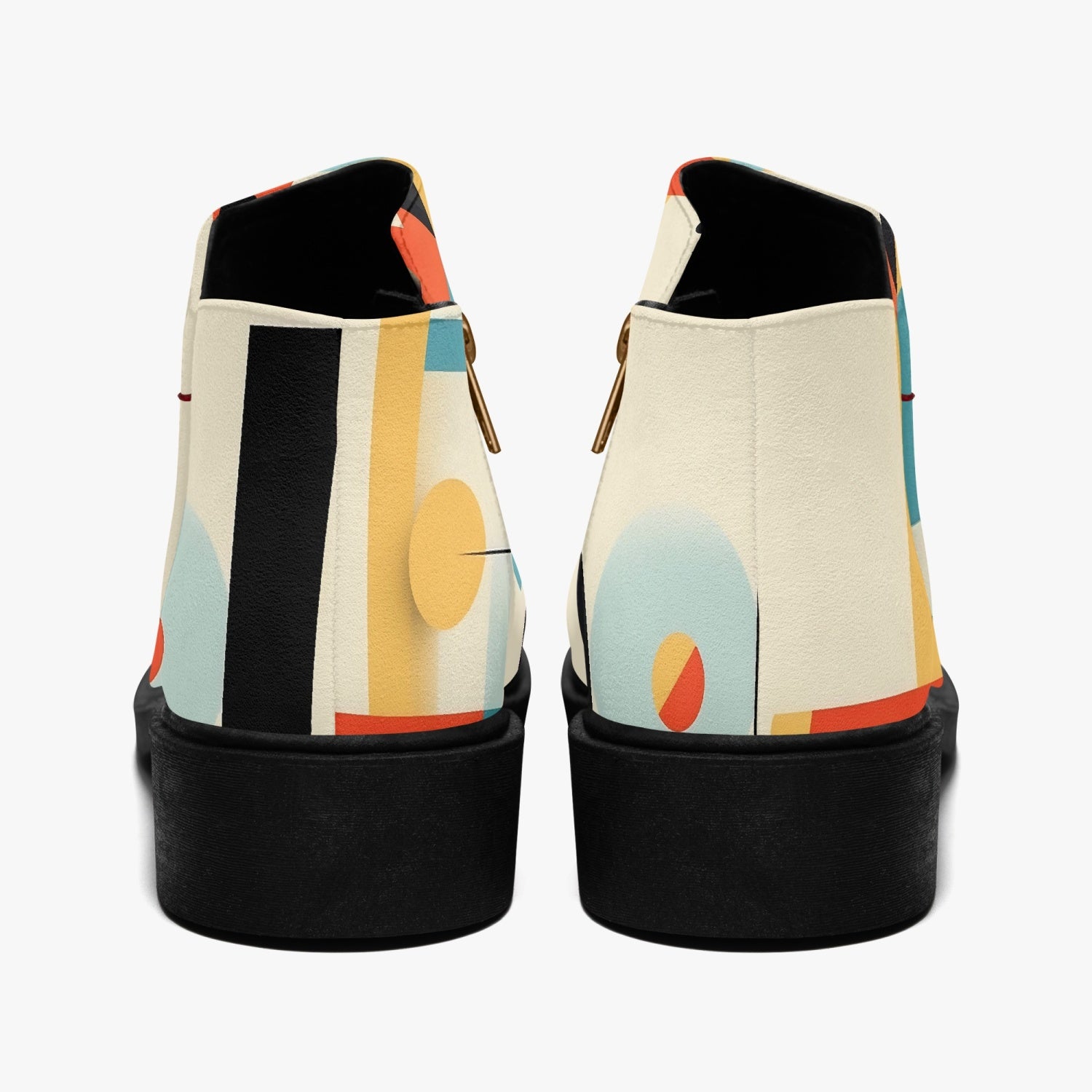 Mid Century Modern Bauhaus Designed Fashion Boots With Zipper (Unisex sizing) - Mid Century Modern Gal