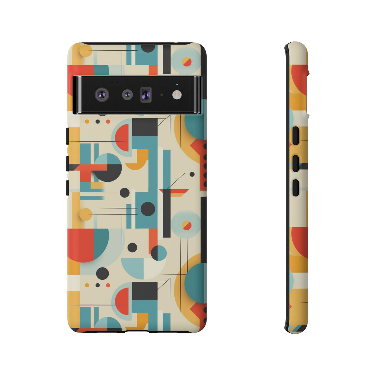 Bauhaus Designed Mid Mod Geometric Groovy Smart Phone, iPhone, Samsung, Pixel Compatible Tough Cases