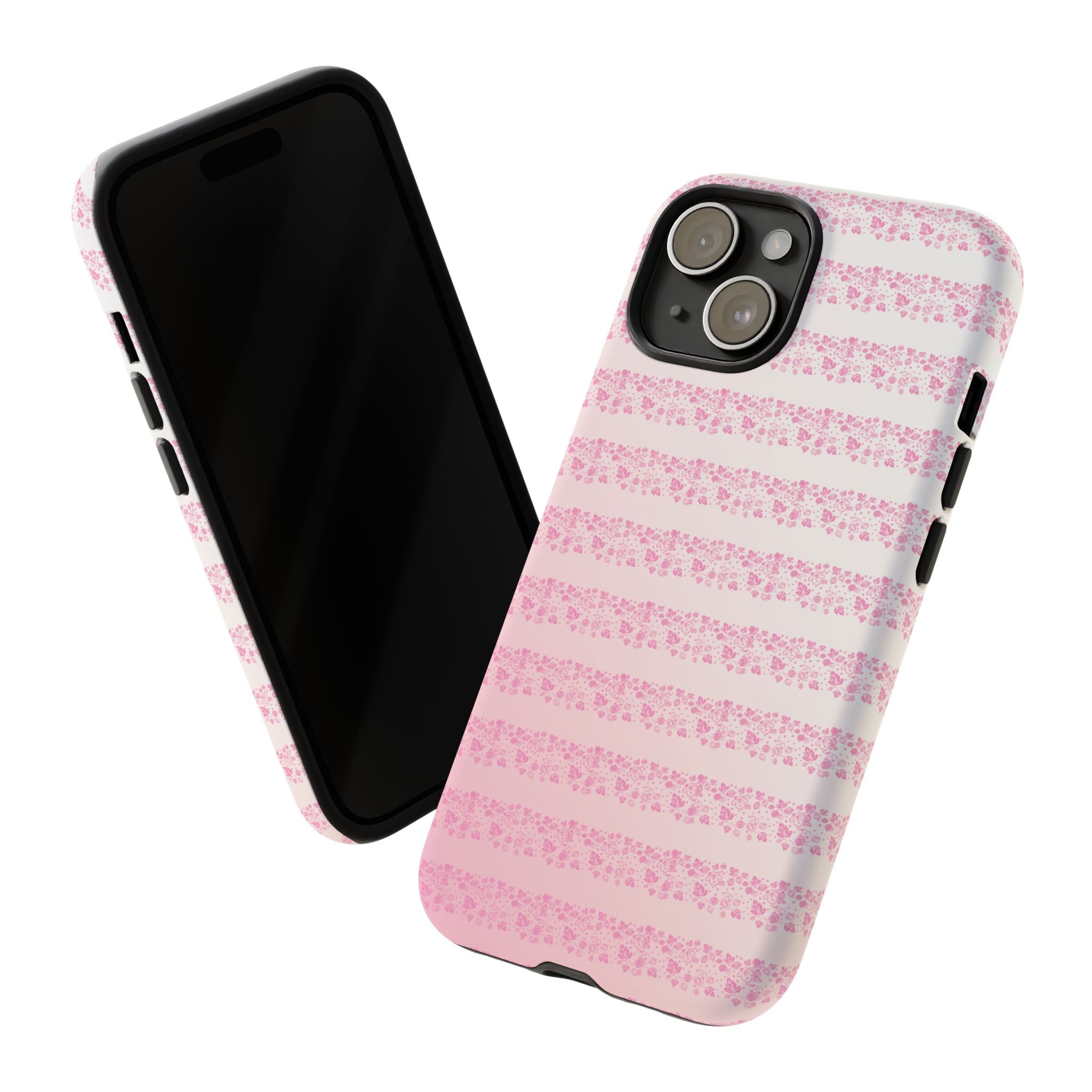 Pink Pyrex Gooseberry Striped Phone Case, Stylish Phone Cover, Tough Protective Case, Cute Cell Phone Case, Trending Gift for Her