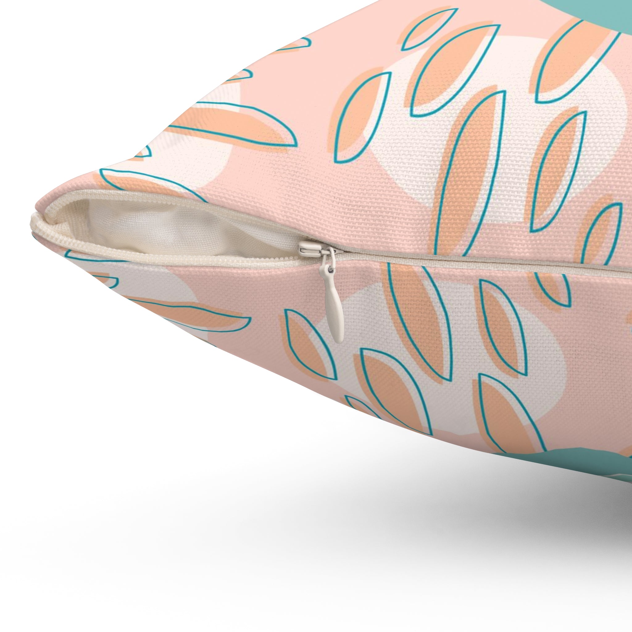 Atomic Cat, Groovy Retro Mid Century Modern Coral Pink, Blue, Orange, Hipster Pillow And Insert - Mid Century Modern Gal