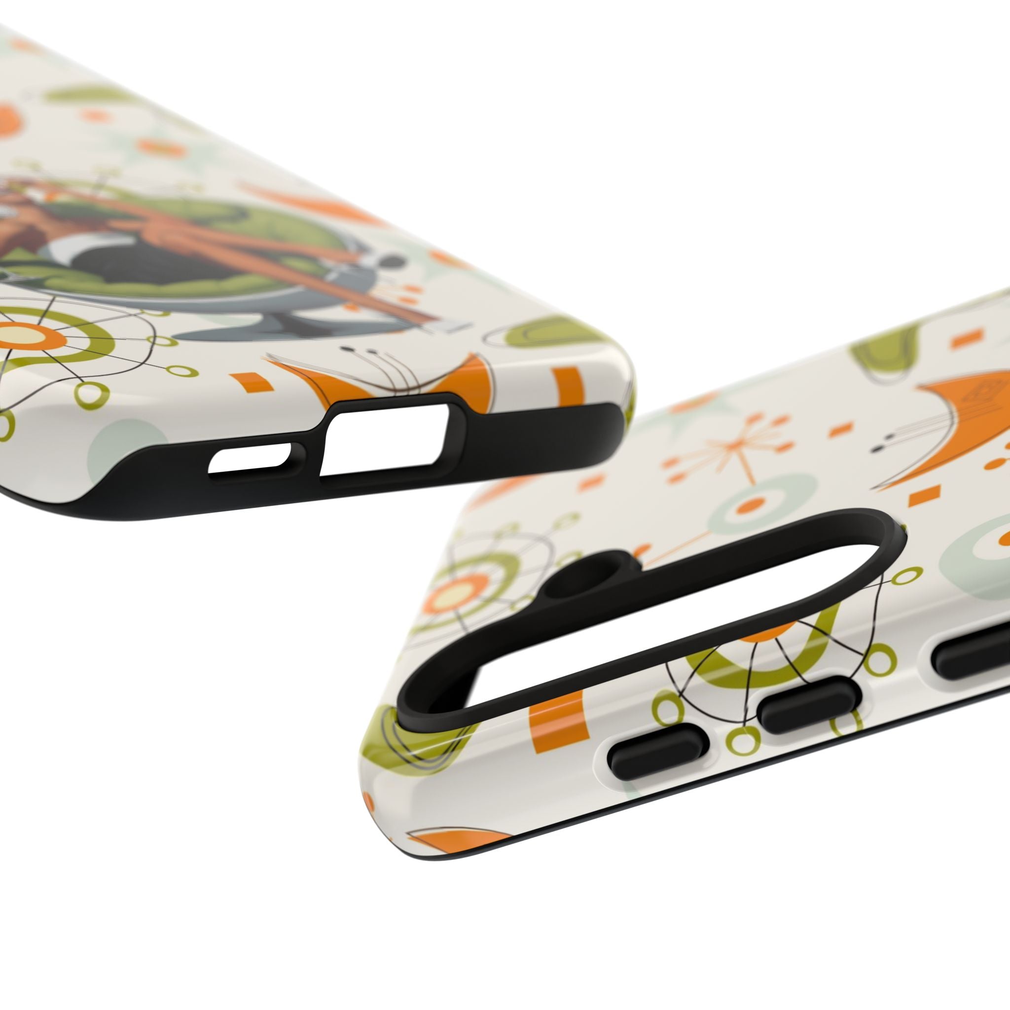 Mid Century Modern Atomic Starburst Mid Mod 60s Gal Retro Chic Tough Phone Case with Vintage Glamour Design