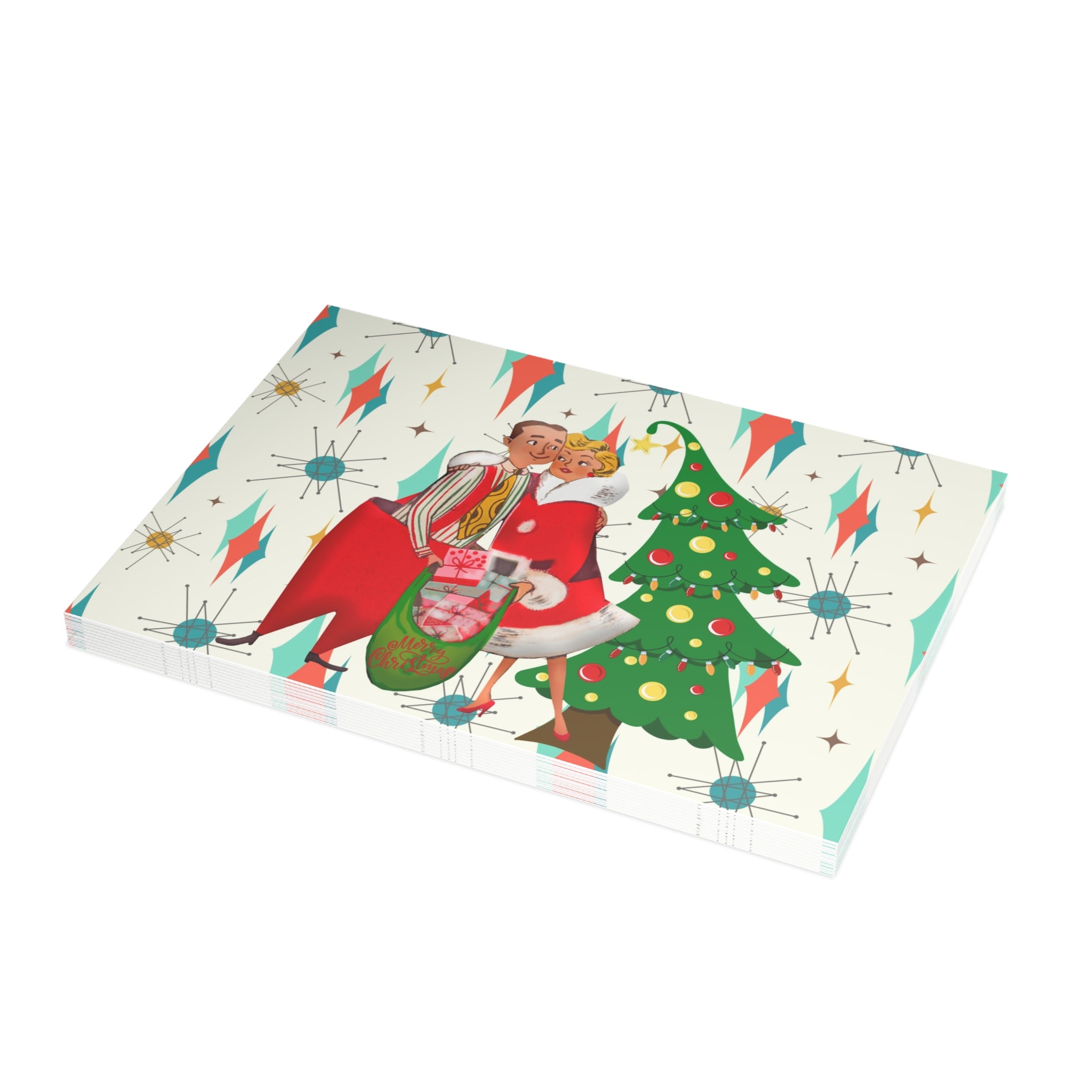Mid Century Modern 50s Vintage Christmas Kitsch Postcard Bundles (envelopes included) - Mid Century Modern Gal