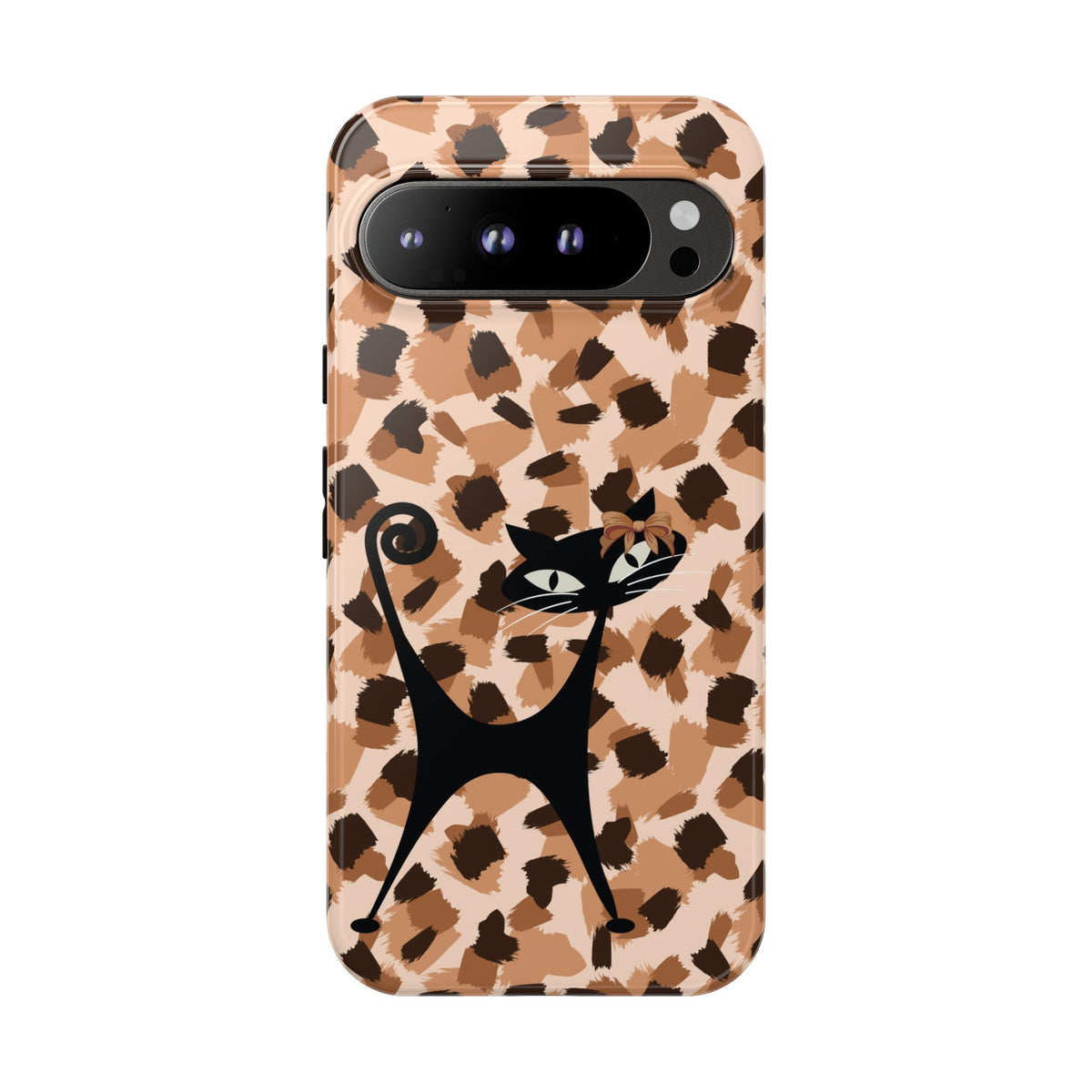 Mid Century Modern Atomic Cat, Animal Print Kitschy Trendy Smart Phone Tough Cases