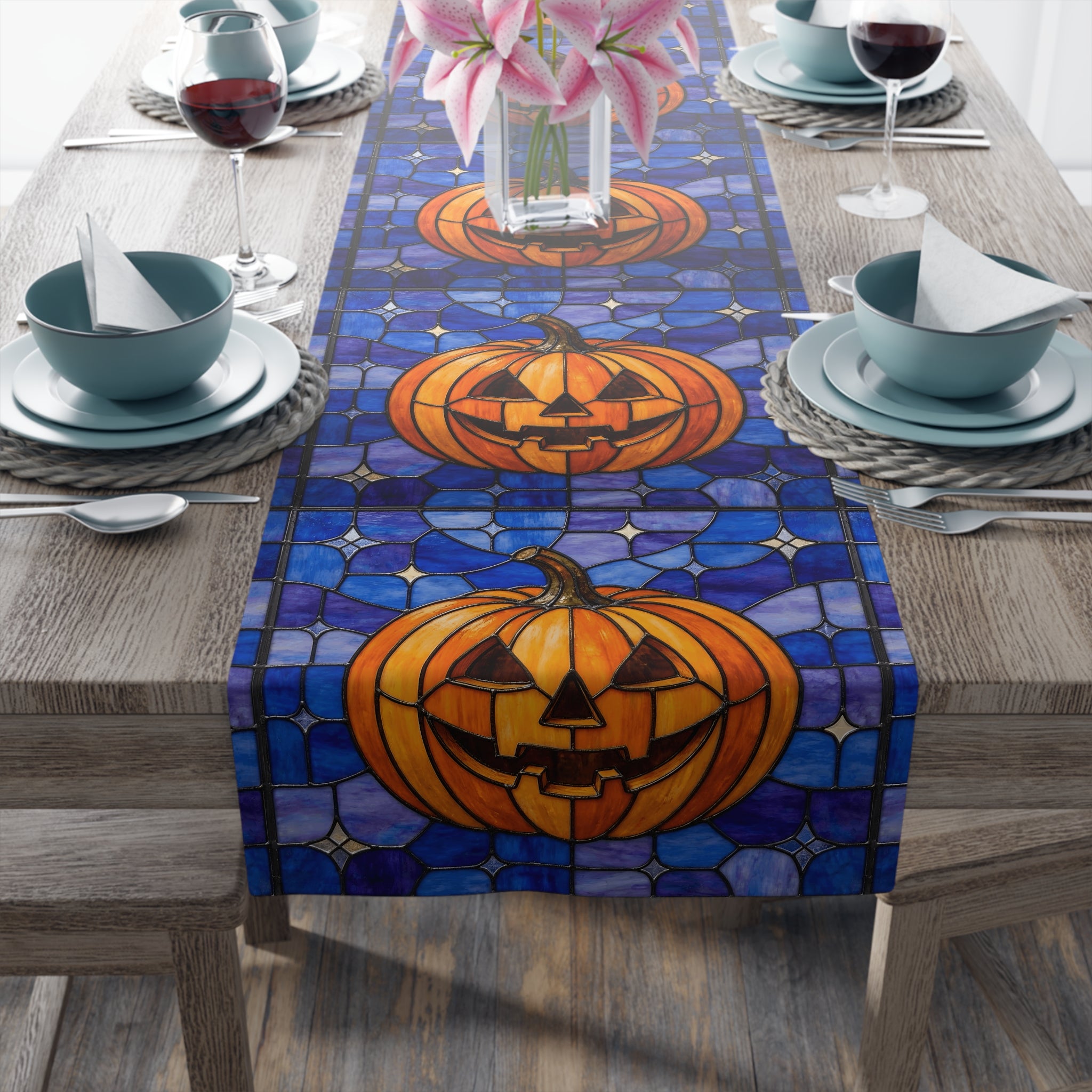 Halloween Stained Glass Style Jack-o&