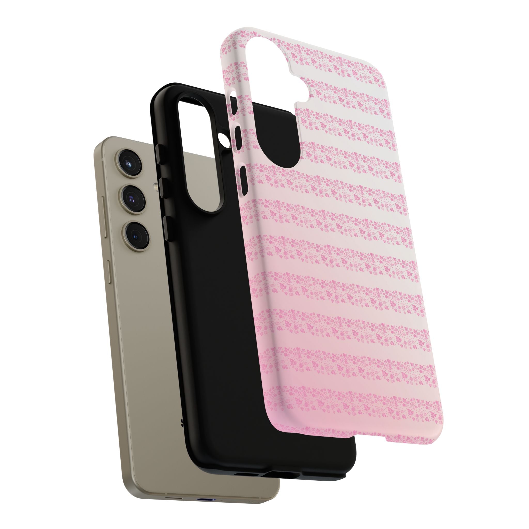 Pink Pyrex Gooseberry Striped Phone Case, Stylish Phone Cover, Tough Protective Case, Cute Cell Phone Case, Trending Gift for Her