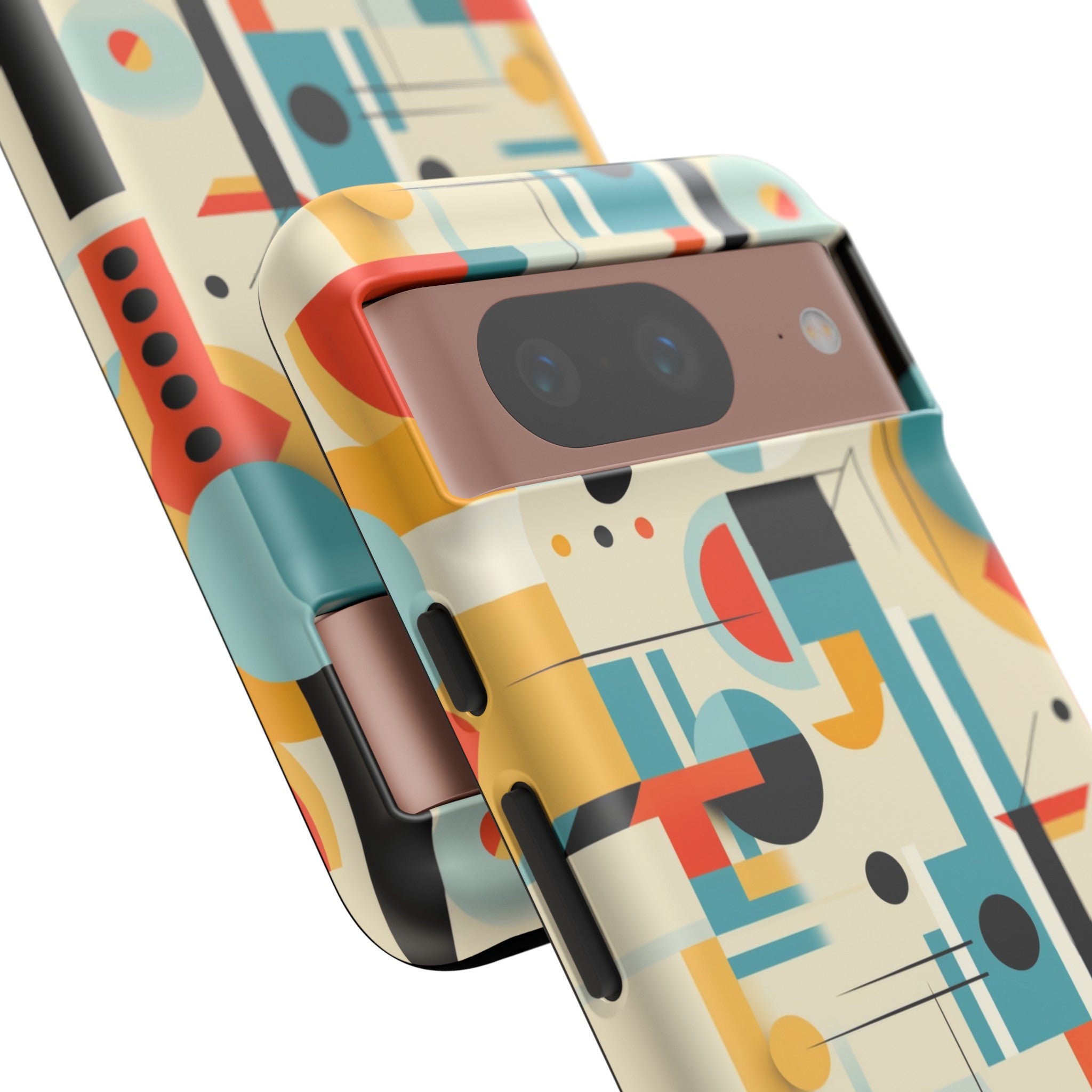 Bauhaus Designed Mid Mod Geometric Groovy Smart Phone, iPhone, Samsung Compatible Tough Cases