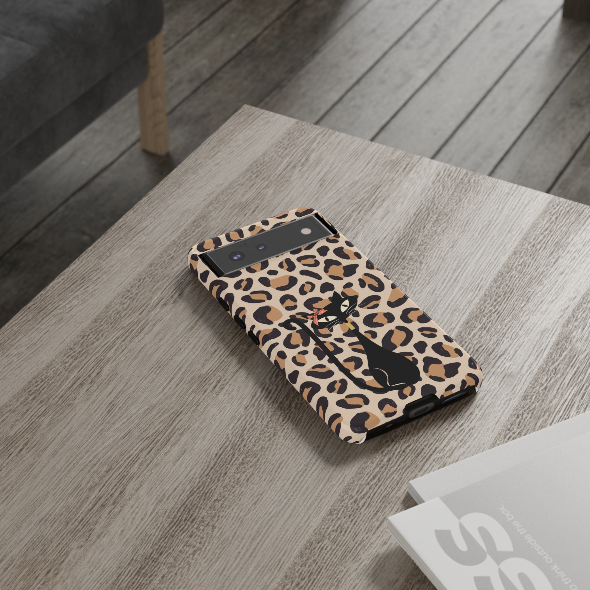 Mid Century Modern 50s Leopard Print, Atomic Cat, Mid Mod Tough Cases - Mid Century Modern Gal