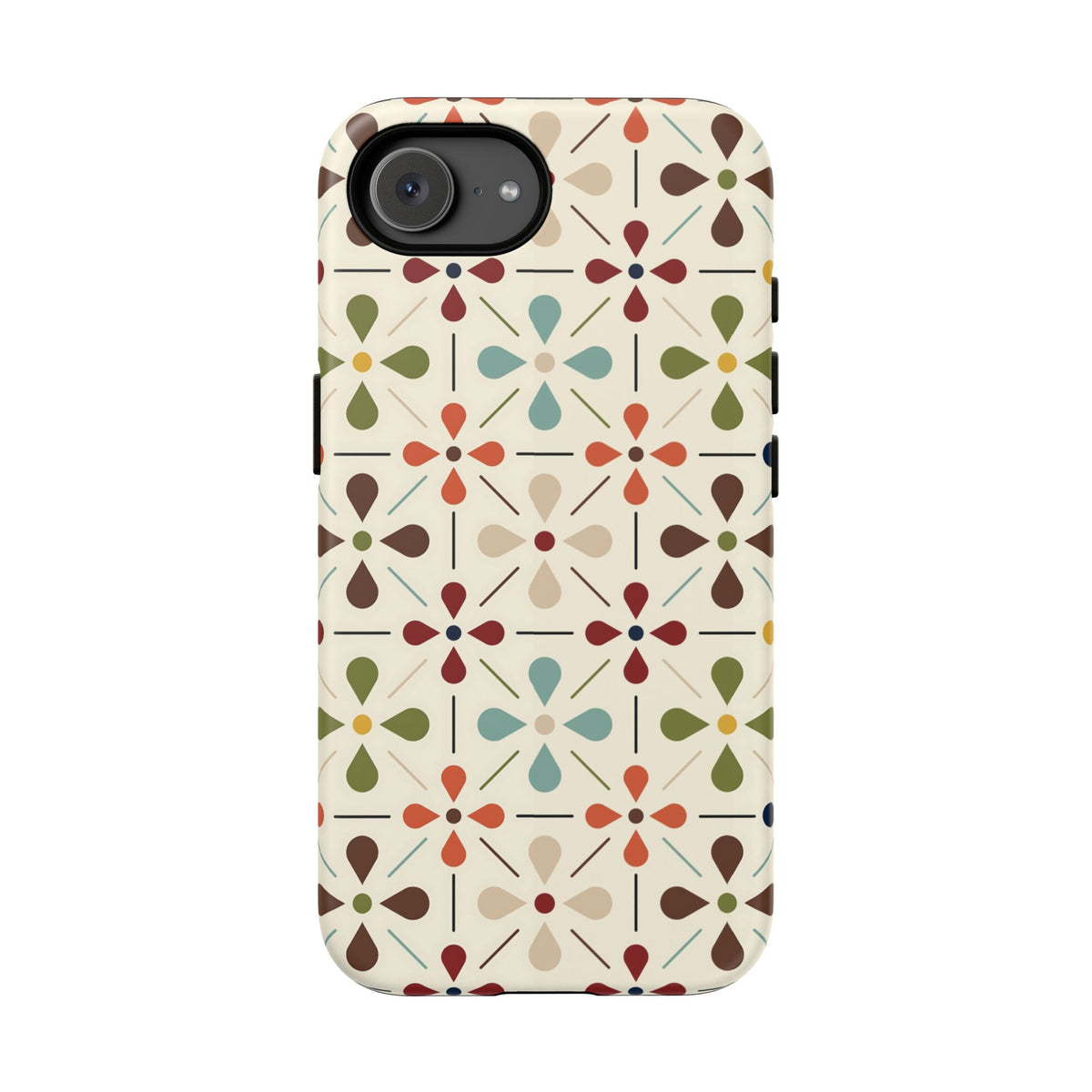 Scandinavian Flower, Mid Modern Danish Design Tough Phone Case