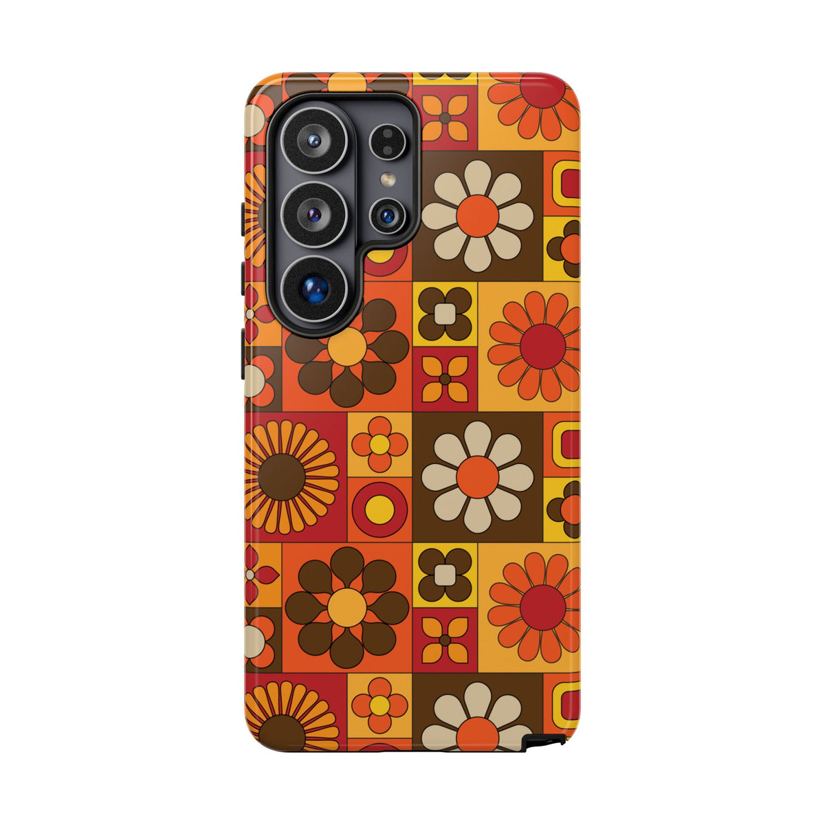 Retro 70s Mid Mod Floral Phone Case | Tough Cases for Flower Lovers
