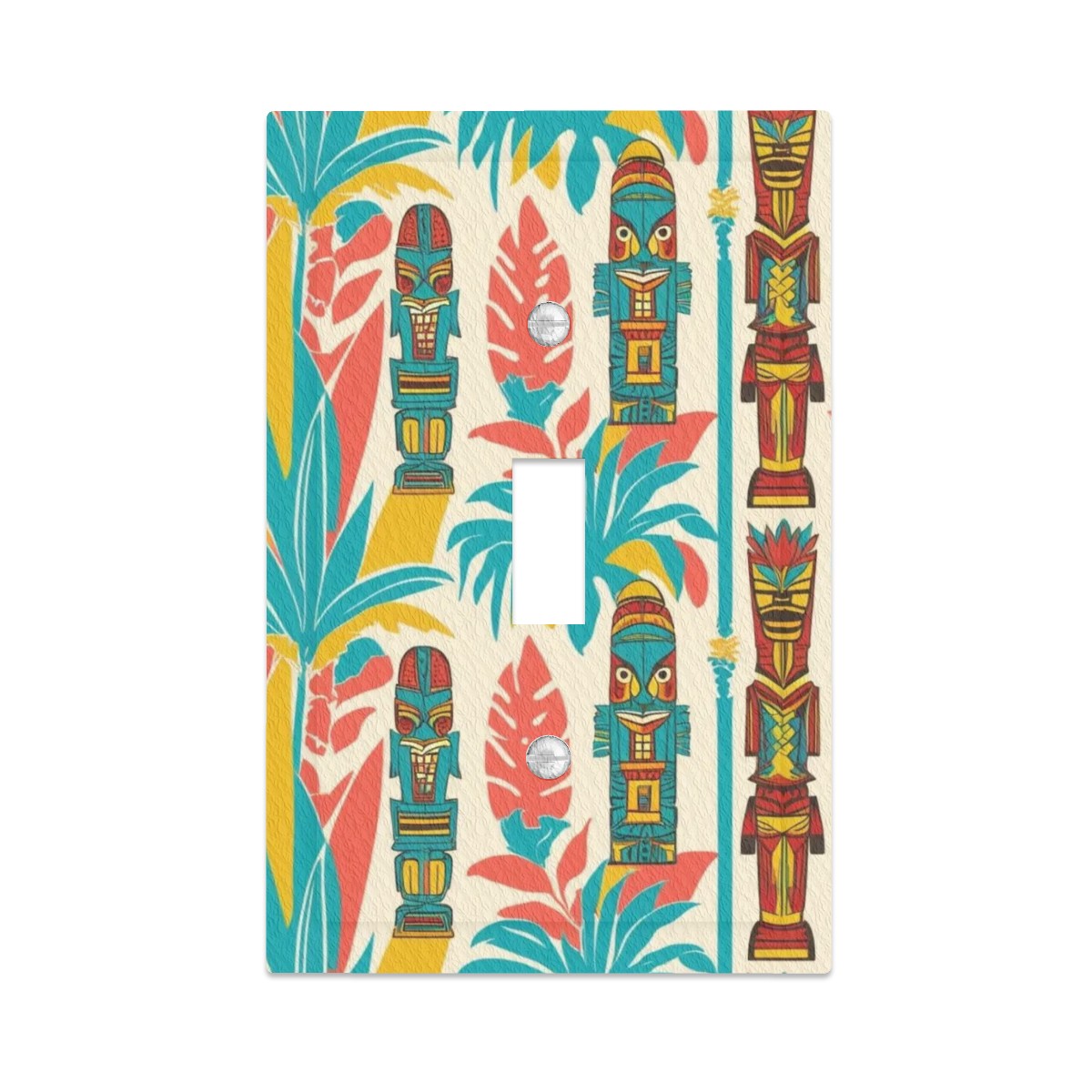 Mid Mod Tiki Faux Leather Texture Switch Cover 1-Gang 1 Toggle - Mid Century Modern Gal