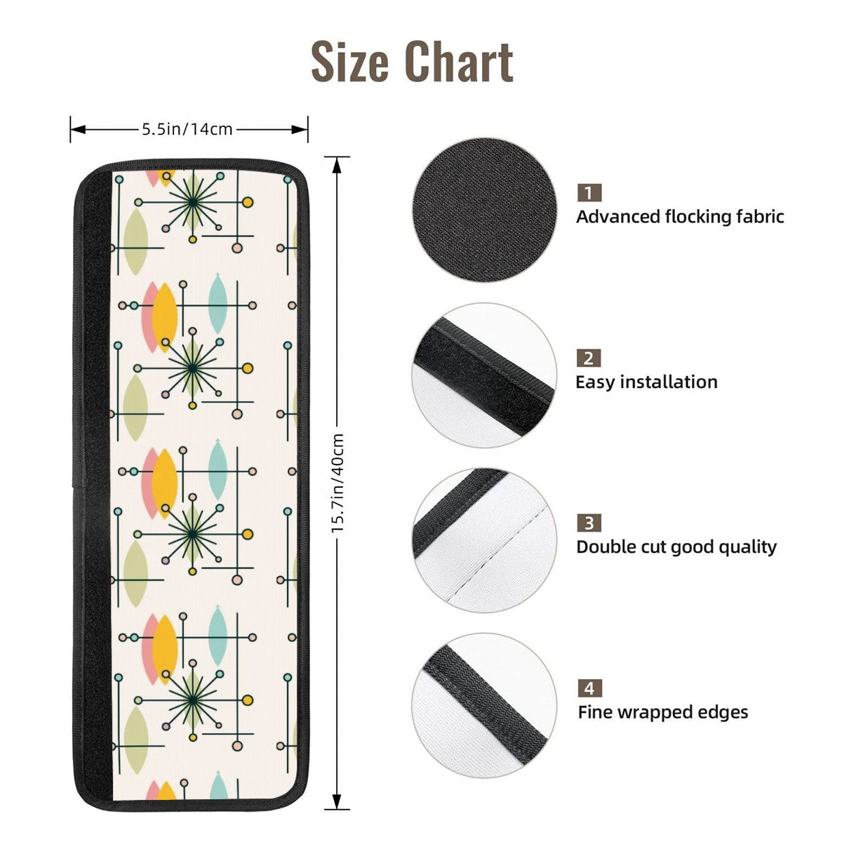 Mid Century Modern White Atomic Diamond Starburst Retro Appliance Handle Covers - Mid Century Modern Gal