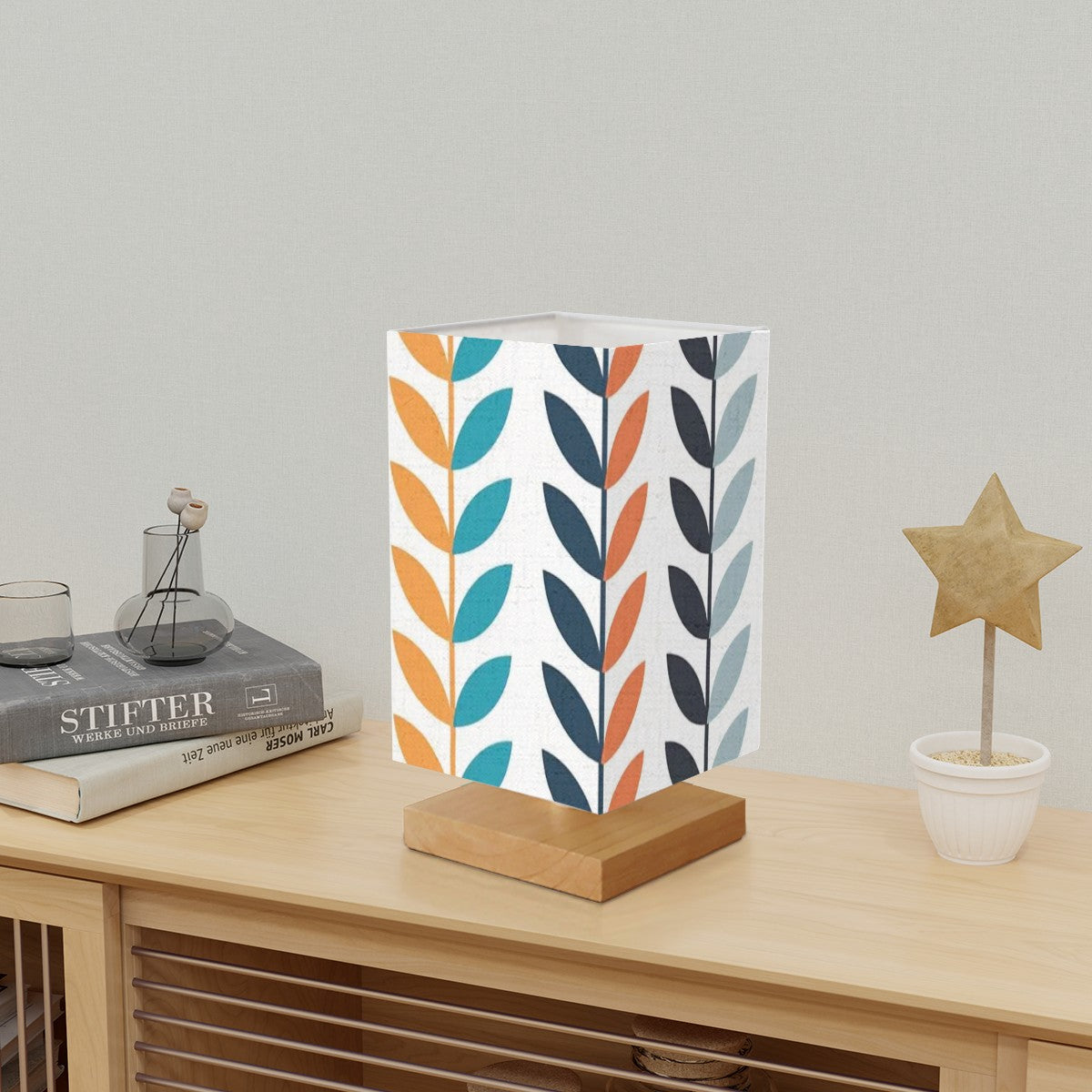 Scandinavian Modern Danish Designed Mid Mod Square Table Lamp - Mid Century Modern Gal