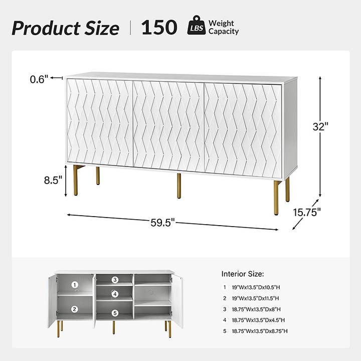 Wholesale Frank 3 Door Sideboard