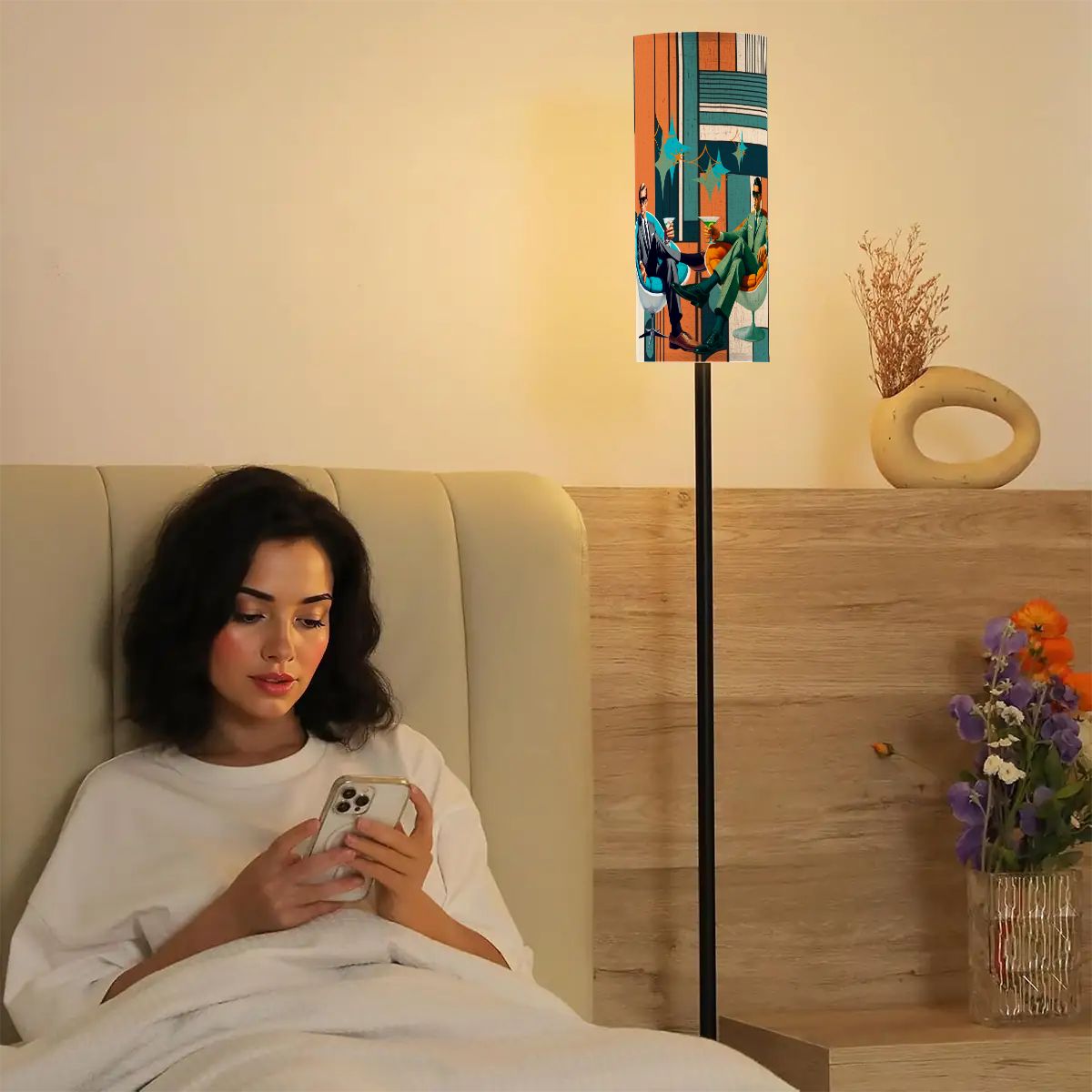 Mid Century Modern Bauhaus Mod Gentlemen Coctail Hour, MCM Floor Lamp - Mid Century Modern Gal