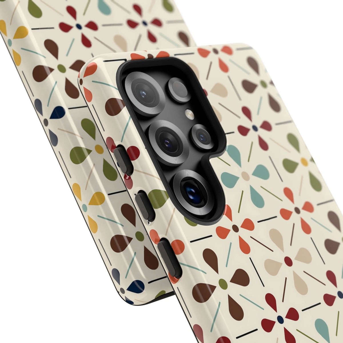 Scandinavian Flower, Mid Modern Danish Design Tough Phone Case
