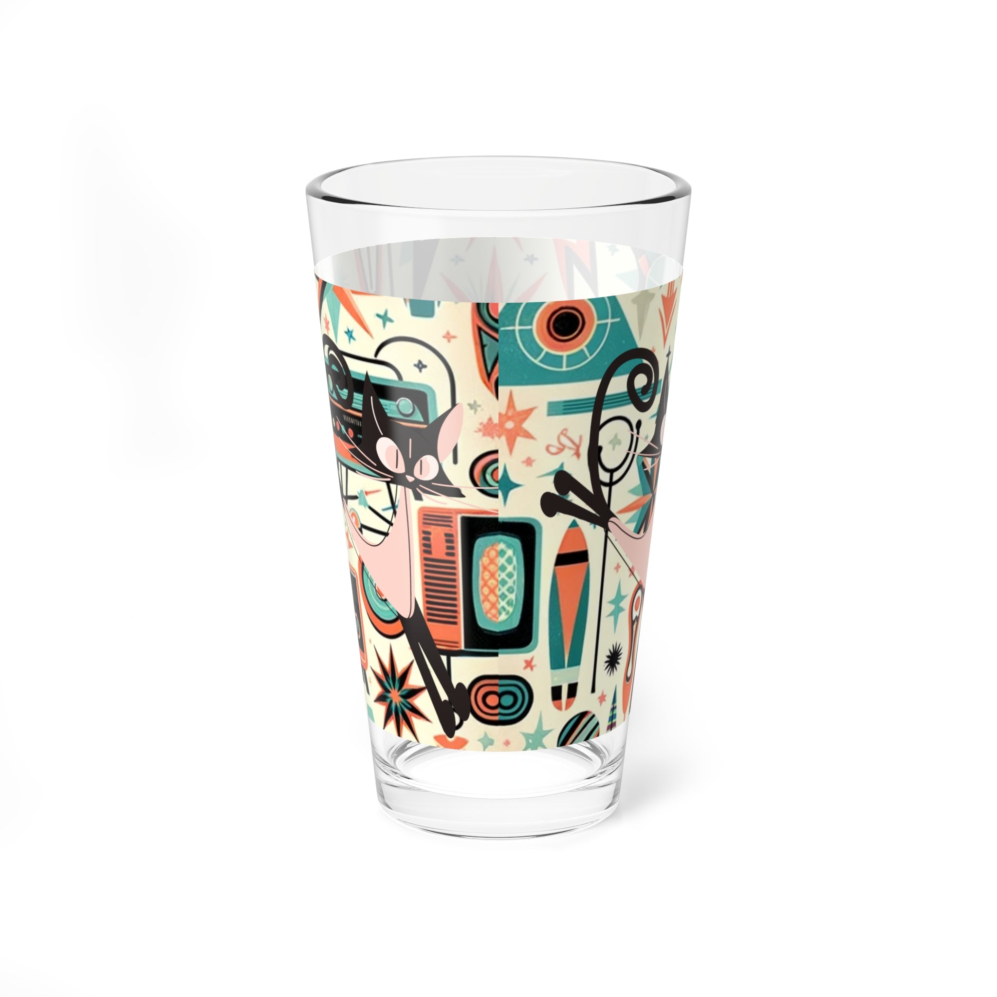 Atomic Space Kittie, Mid Century Modern Barware, 50s Style Drinkware - Mid Century Modern Gal