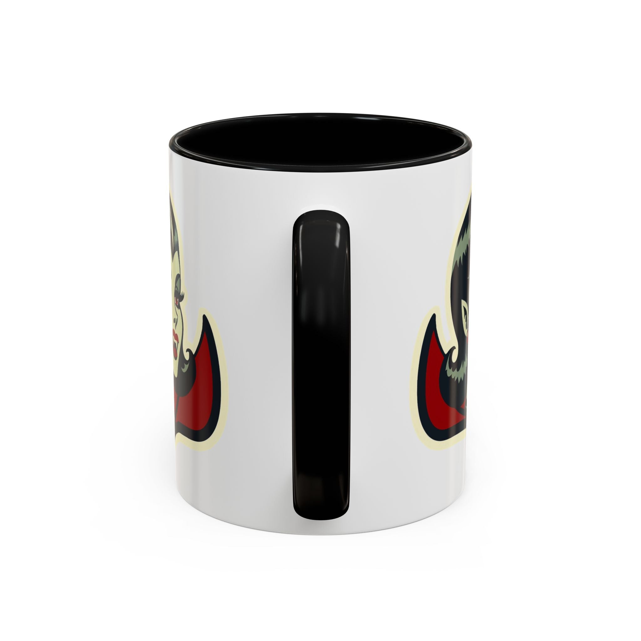 Vampire Dracula Girl Halloween Goth Horror Buff MCM Accent Coffee Mug - Mid Century Modern Gal