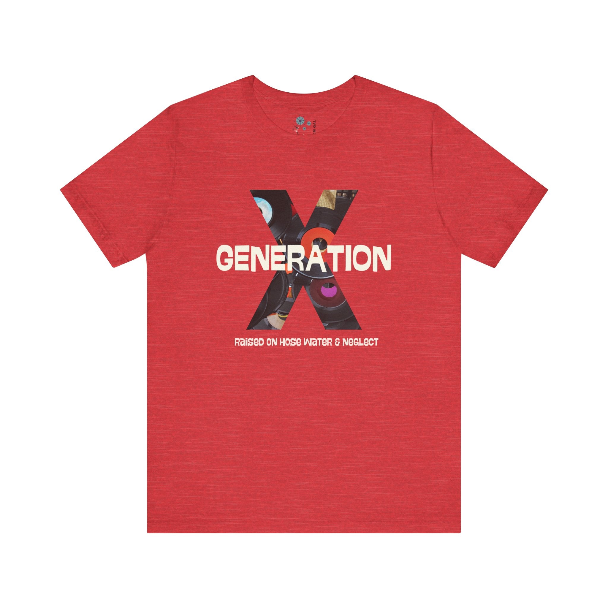 Generation X Retro Tee, Raised On Hose Water And Neglect Unisex Jersey Short Sleeve Tee - Mid Century Modern Gal