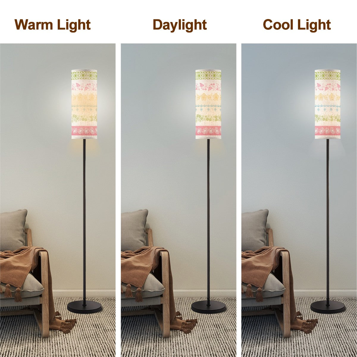 Pyrex Collector Retro Kitchen, Sunroom, Mod Floor Lamp WIth Pyrex Pattern - Mid Century Modern Gal