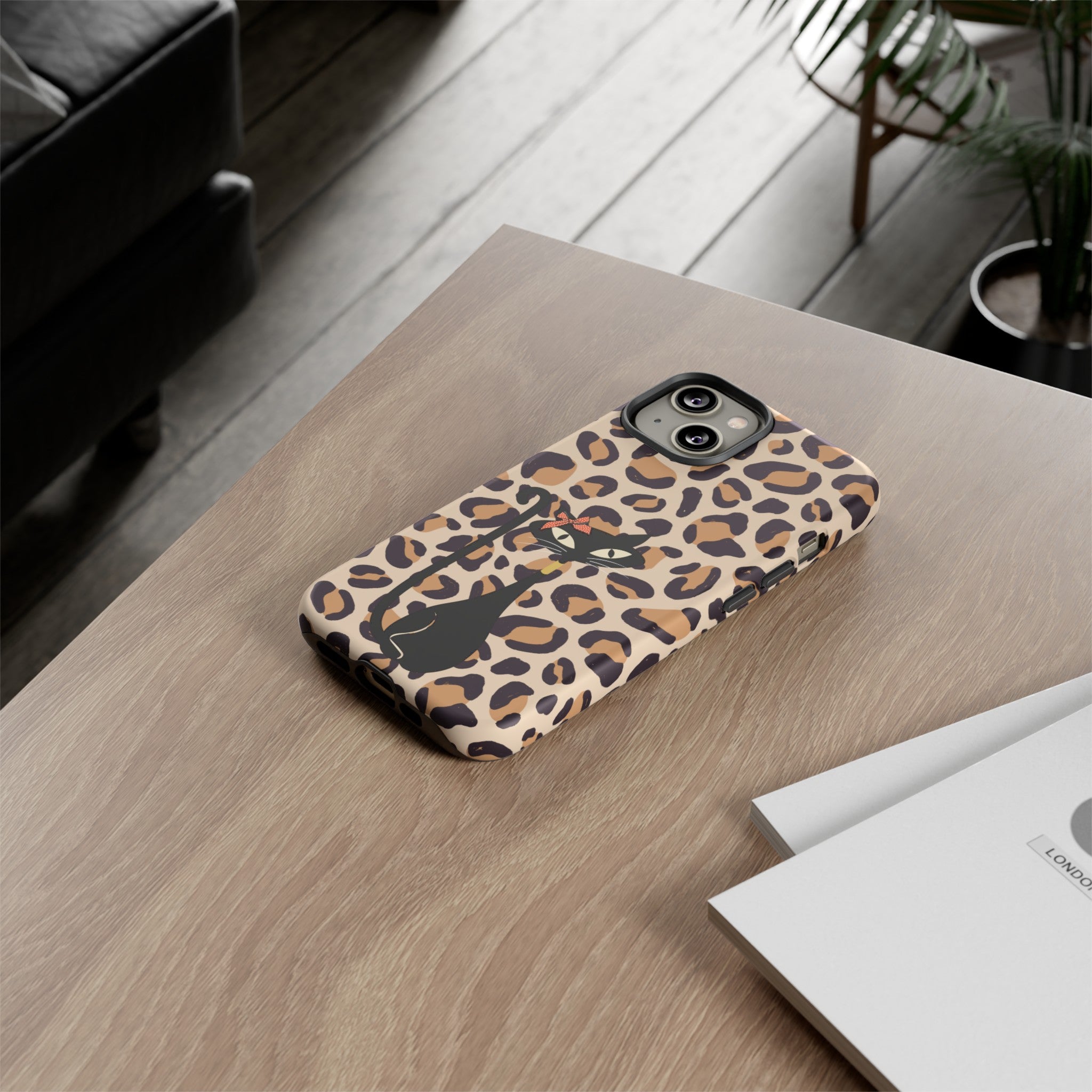 Mid Century Modern 50s Leopard Print, Atomic Cat, Mid Mod Tough Cases - Mid Century Modern Gal