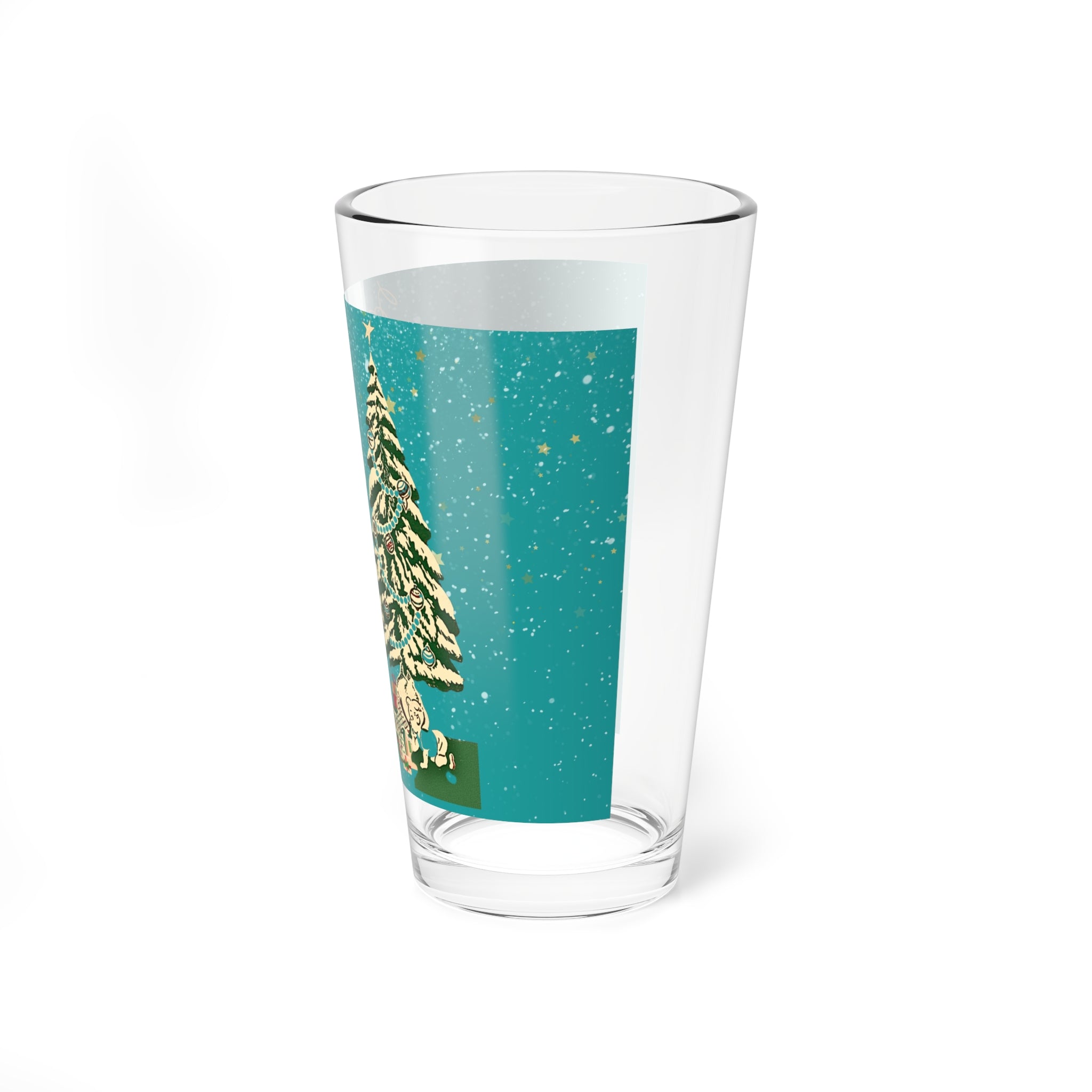 Mid Century Modern 50s Christmas Drinkware, Kitschy Mod Holiday MCM Cocktail Mocktail Barware For The Holiday Mica Snow Vintage Ad - Mid Century Modern Gal