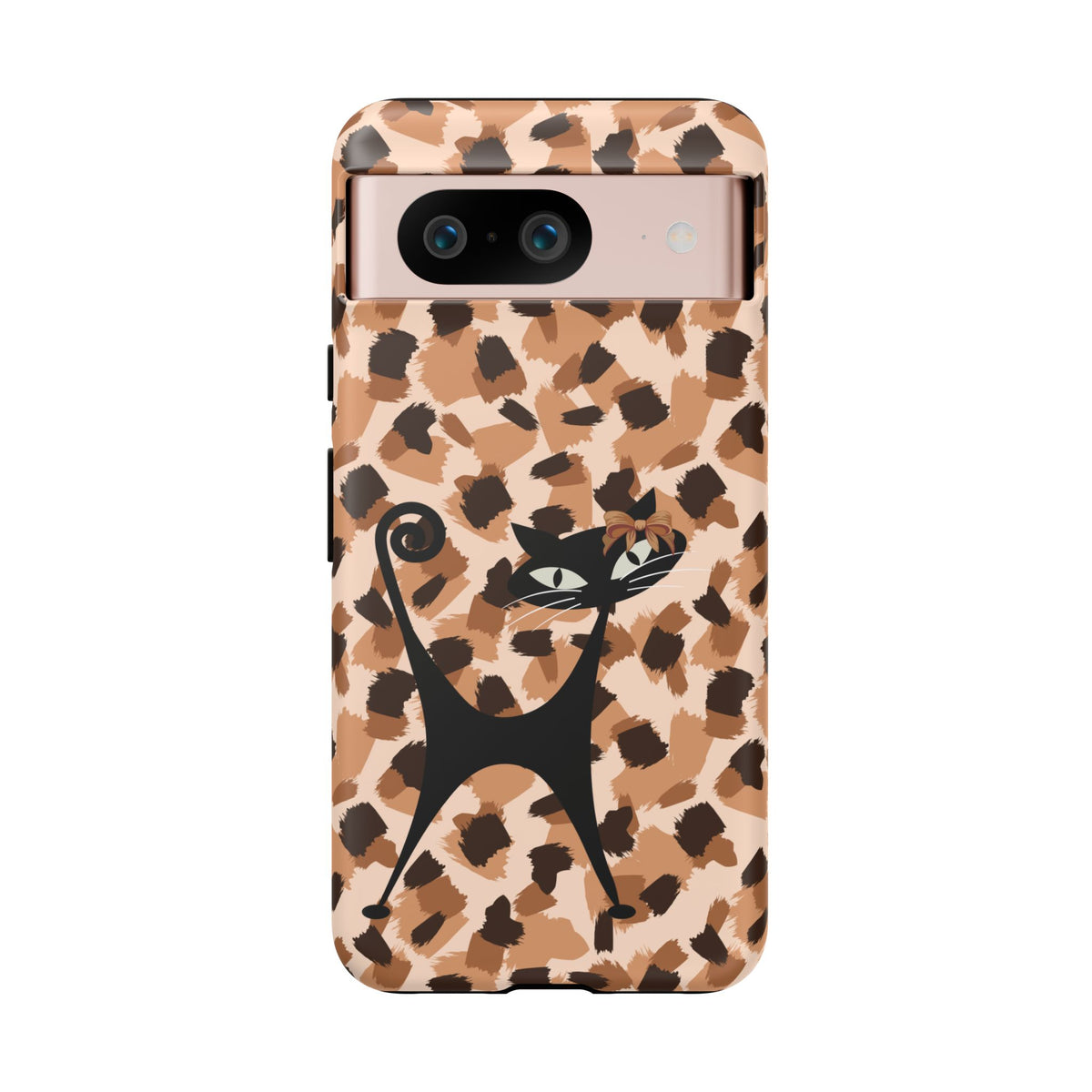 Mid Century Modern Atomic Cat, Animal Print Kitschy Trendy Smart Phone Tough Cases