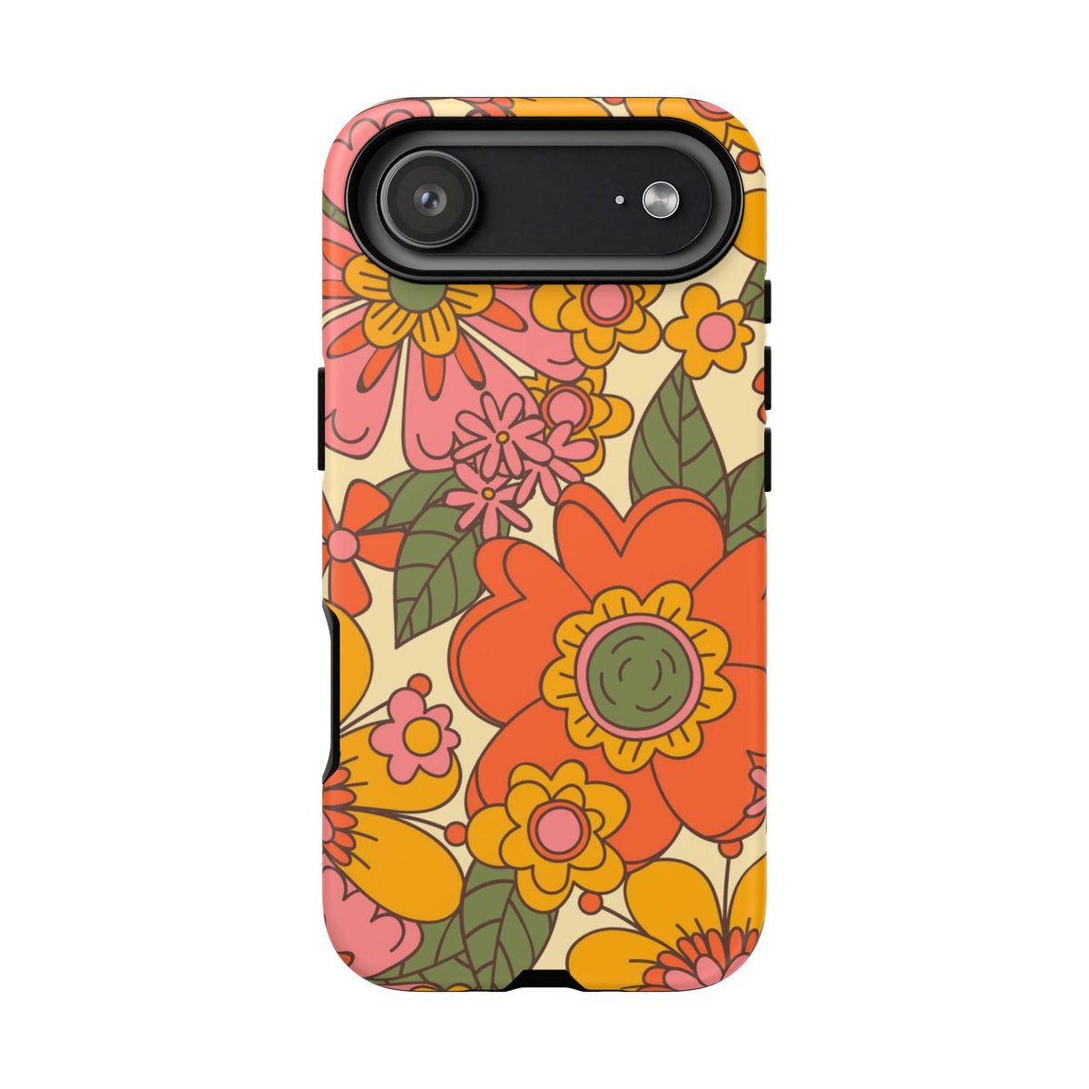 Groovy Retro Flower Power Vintage Inspired Pattern Smart Phones Tough Phone Cases