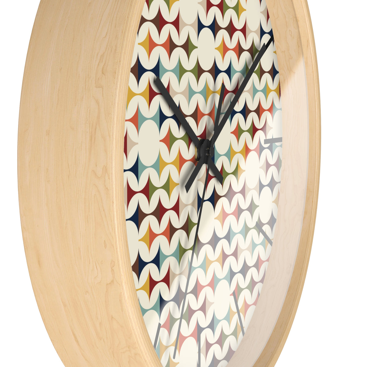 Mid Century Modern Scandinavian Designed, Geometric Retro Colorful Retro Wall Clock - Mid Century Modern Gal