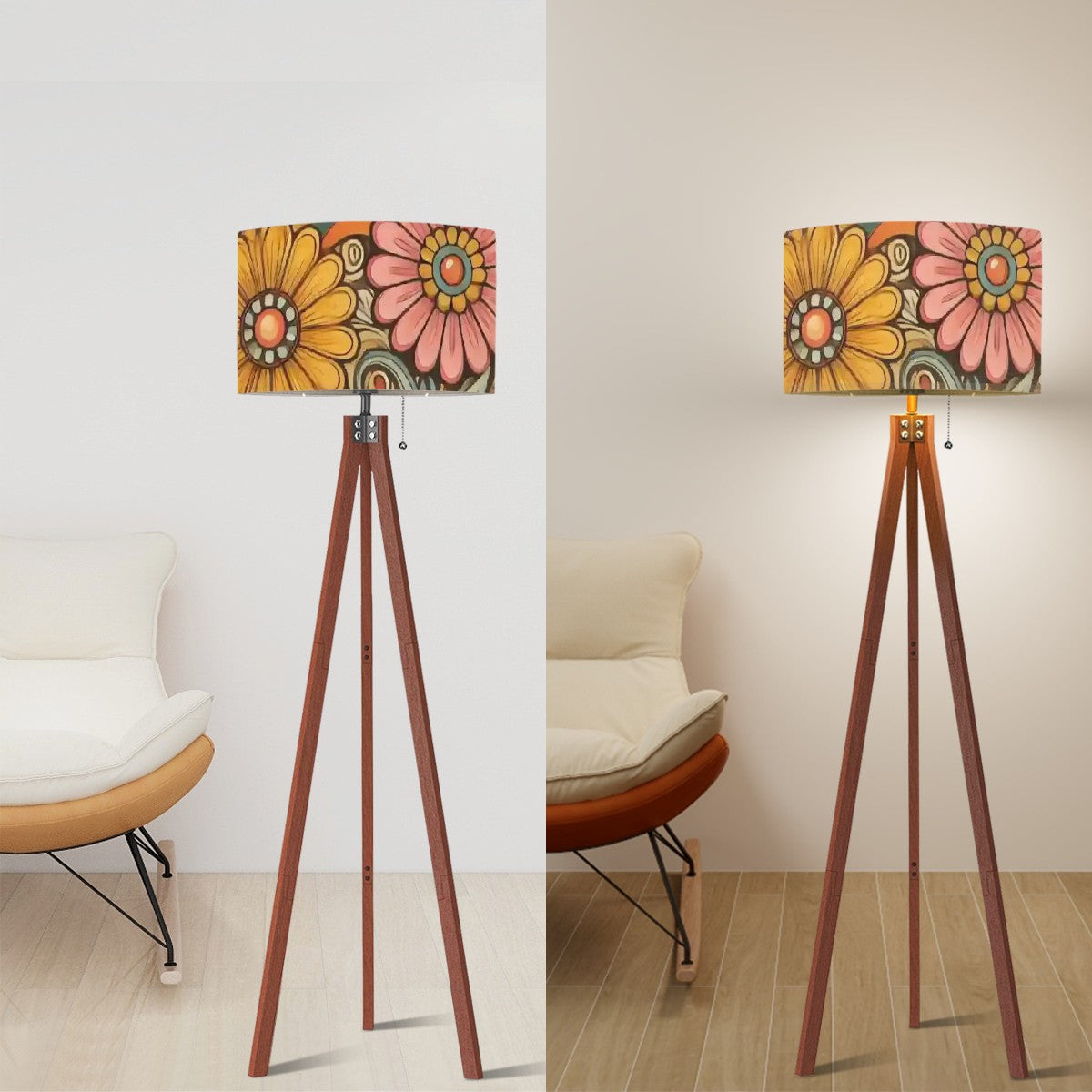 Vintage Floral Mid Century Modern Retro - Mid Century Modern Gal