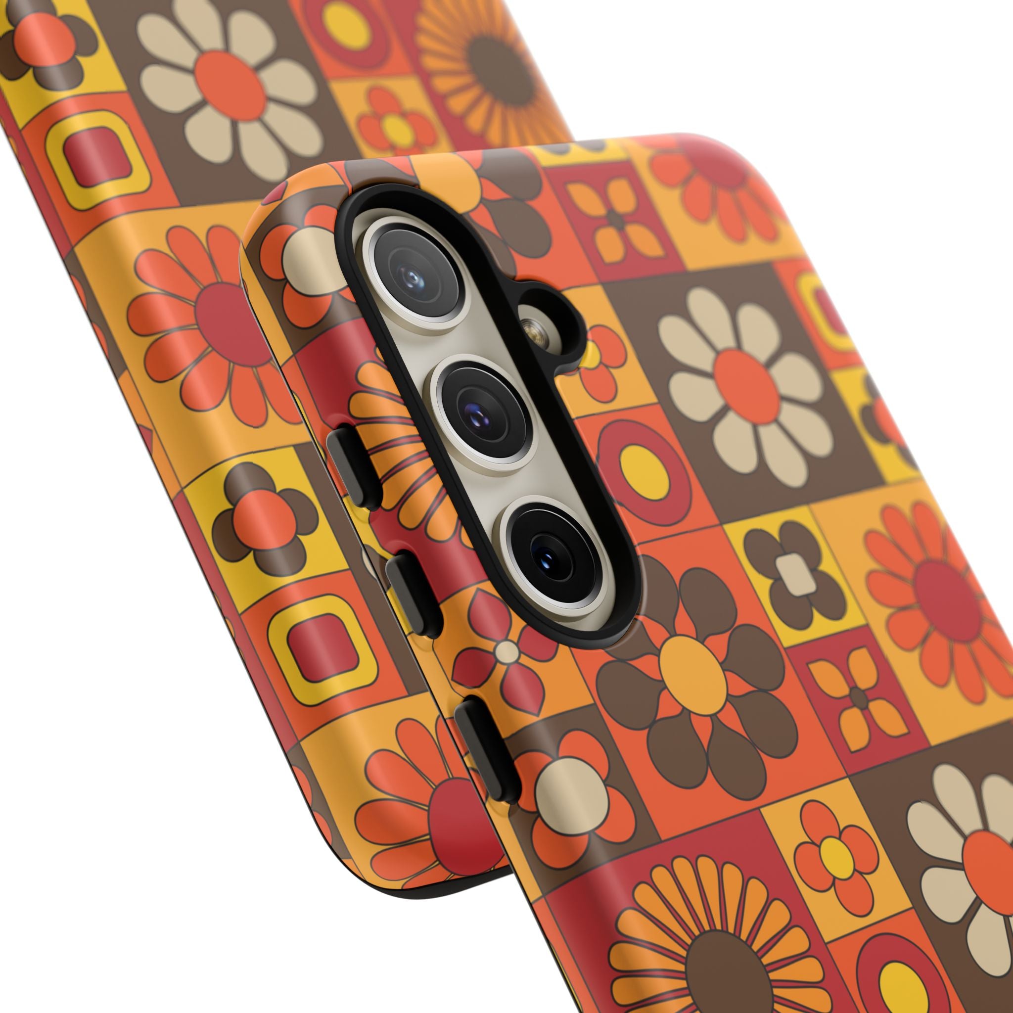 Retro 70s Mid Mod Floral Phone Case | Tough Cases for Flower Lovers