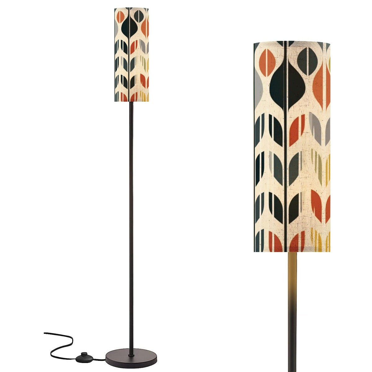 Mid Mod Retro Scandinavian Flower, Nordic Designed Hygee Leaves MCM Floor Lamp - Mid Century Modern Gal