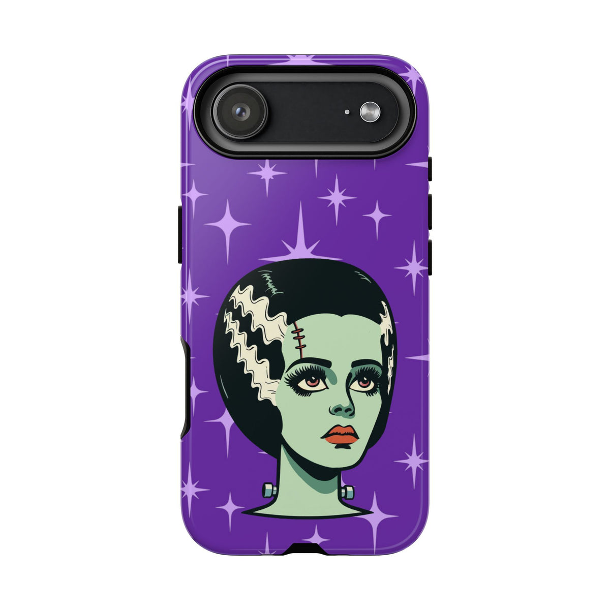 Bride of Frankenstein Retro Mid Mod Horror Buff Purple Halloween Tough Phone Case
