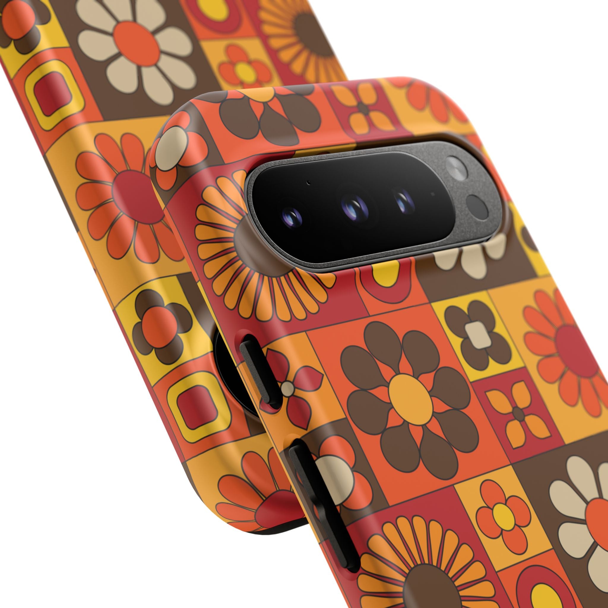 Retro 70s Mid Mod Floral Phone Case | Tough Cases for Flower Lovers