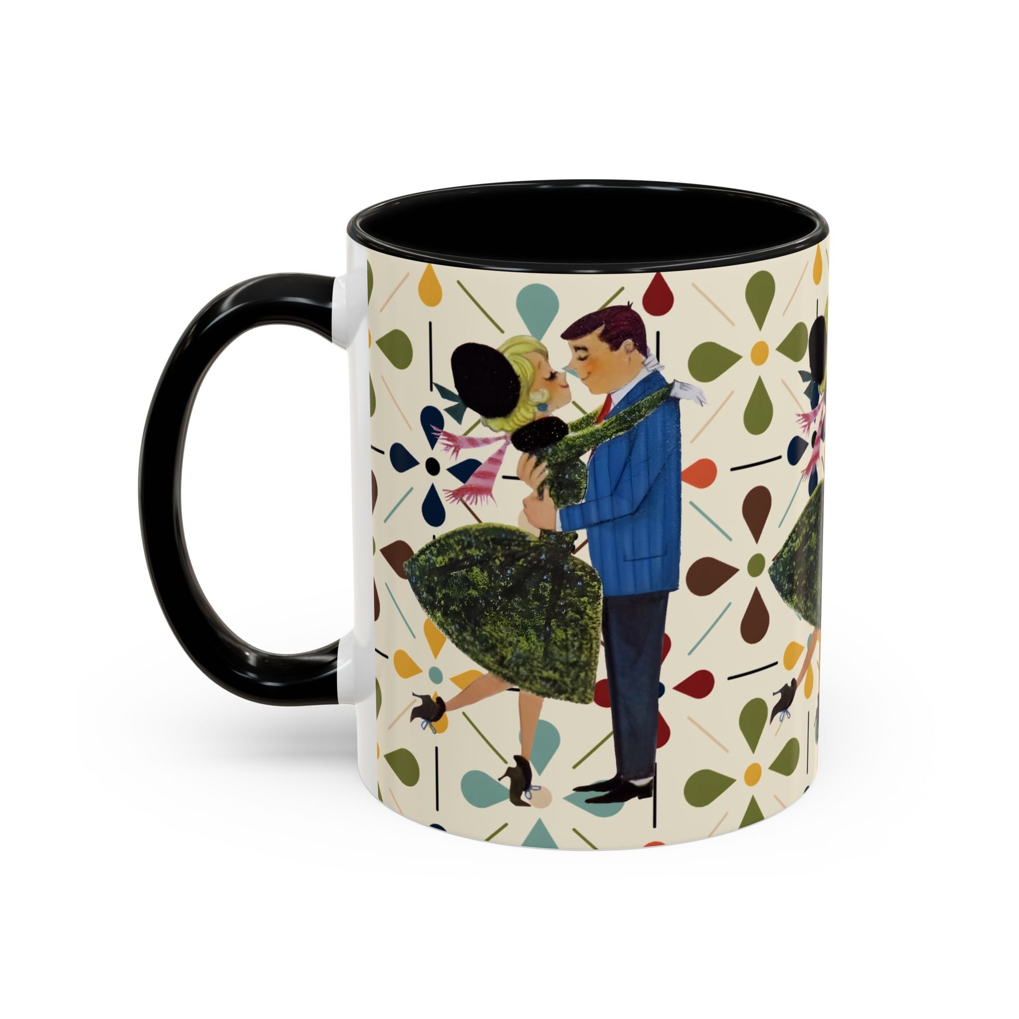 Mid Century Modern 50s Christmas Scandi Flower Kitschy Mug - Mid Century Modern Gal